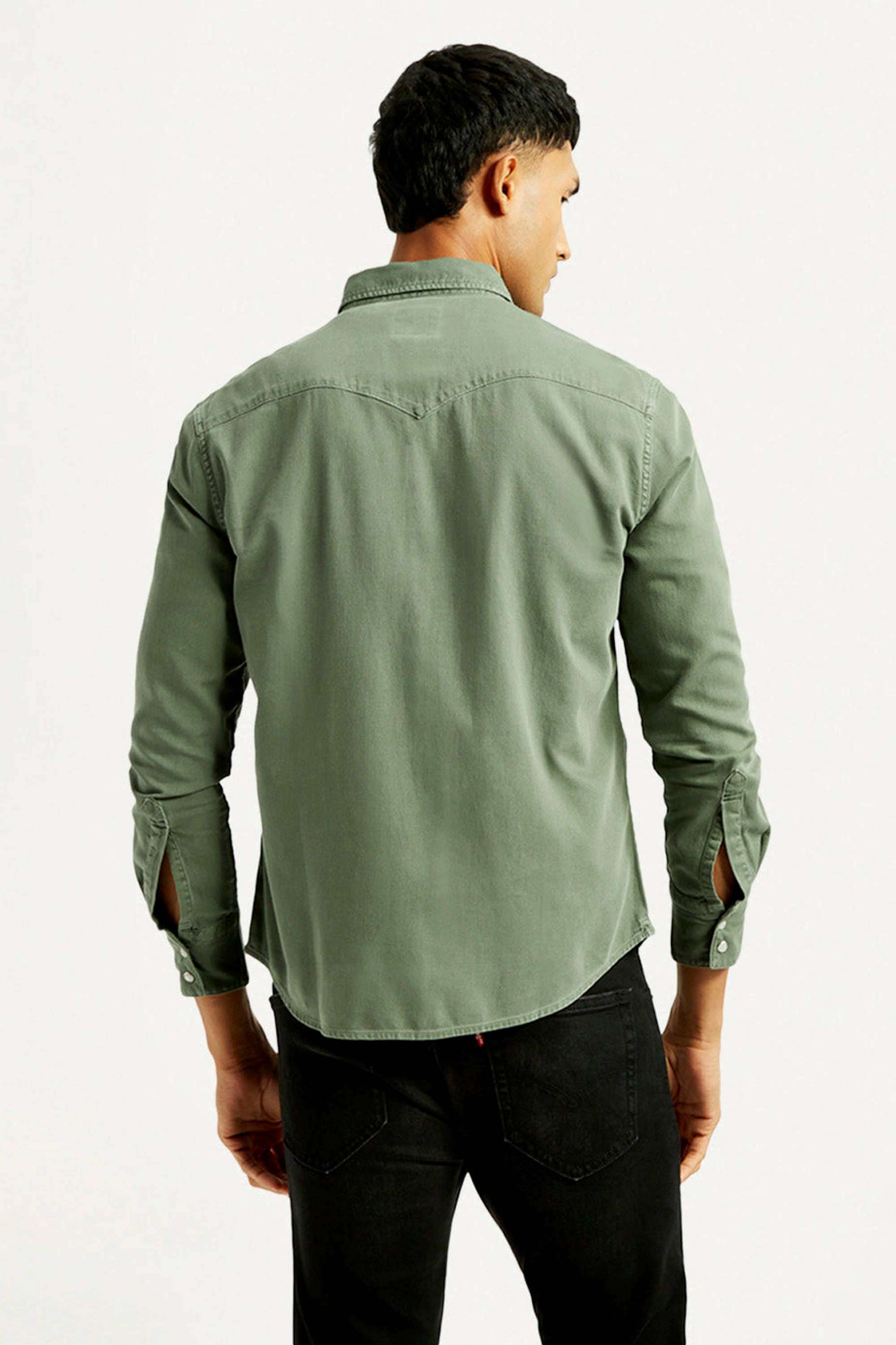 Solid-Cotton-Slim-Fit-Men-s-Casual-Shirts