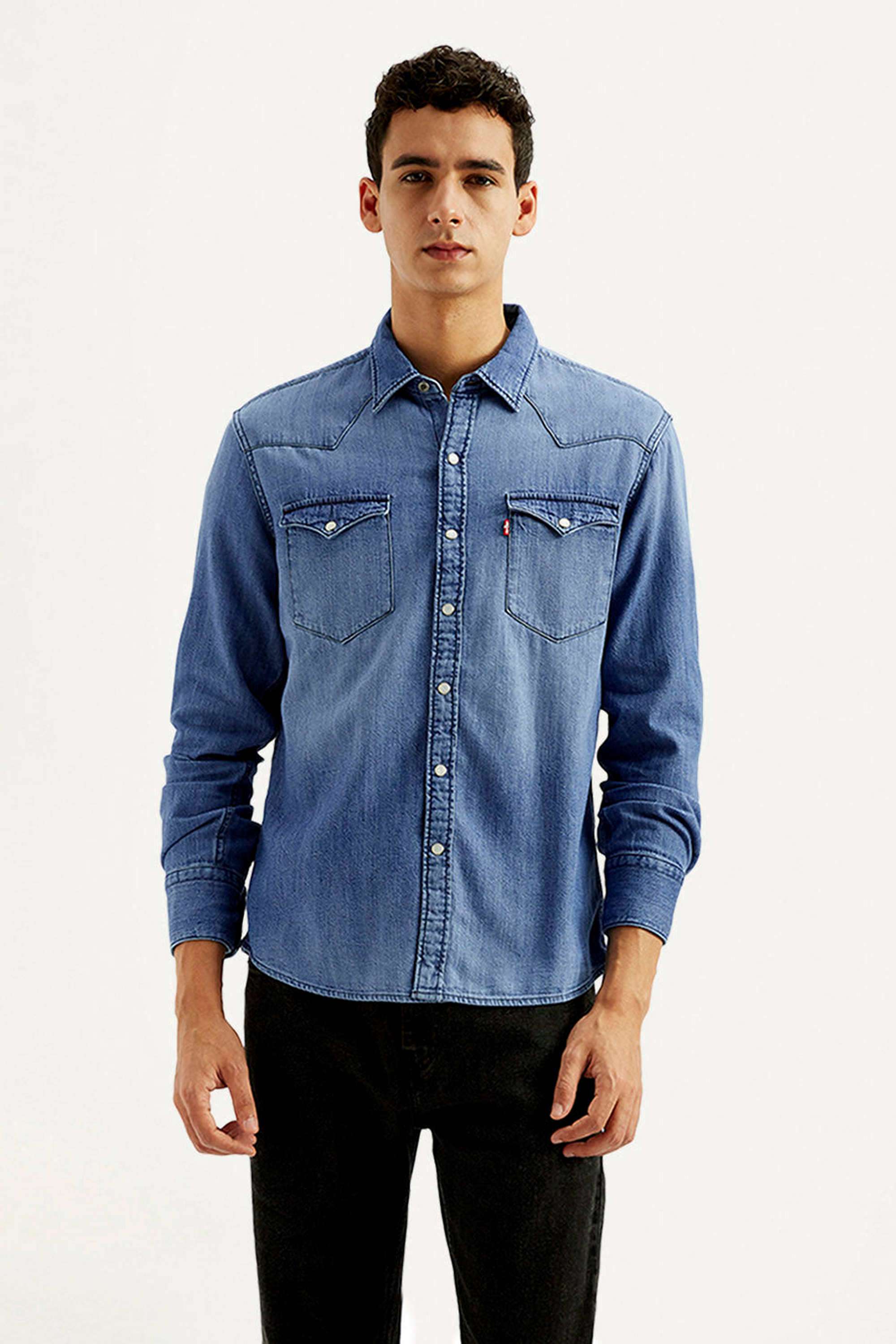 Solid-Cotton-Slim-Fit-Men-s-Casual-Shirts