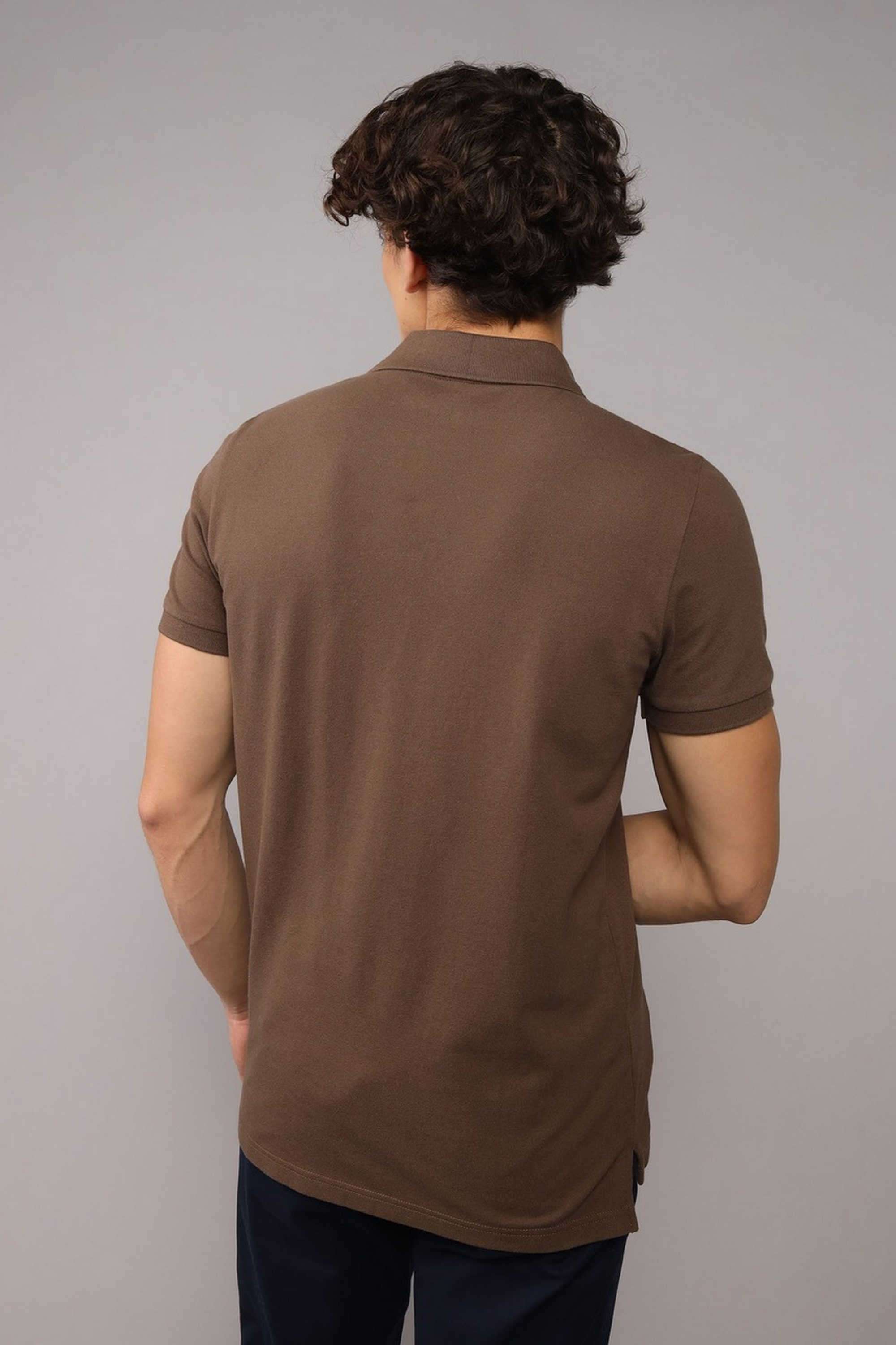 Solid-Blended-Fabric-Polo-Men-s-T-Shirt