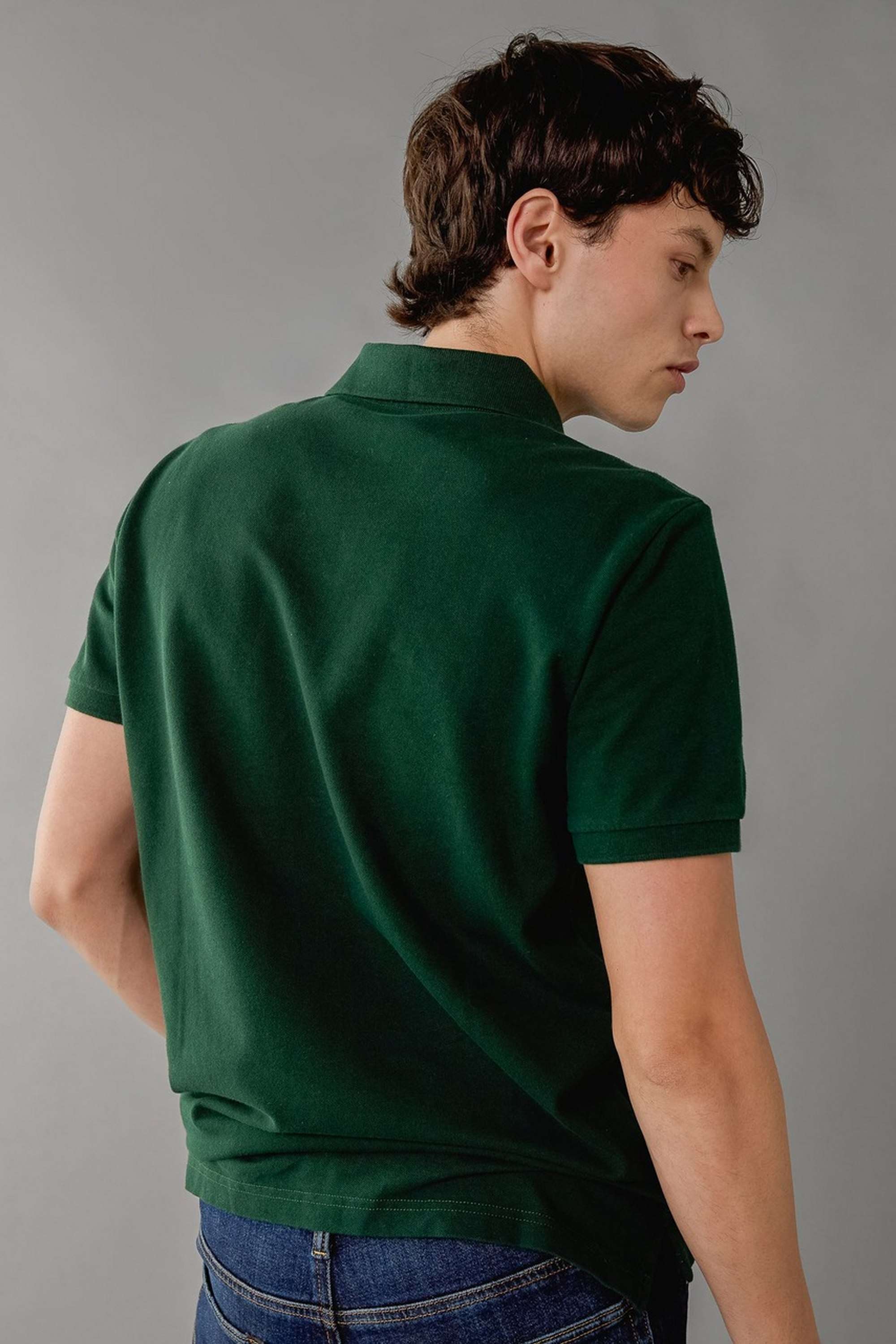Solid-Blended-Fabric-Polo-Men-s-T-Shirt