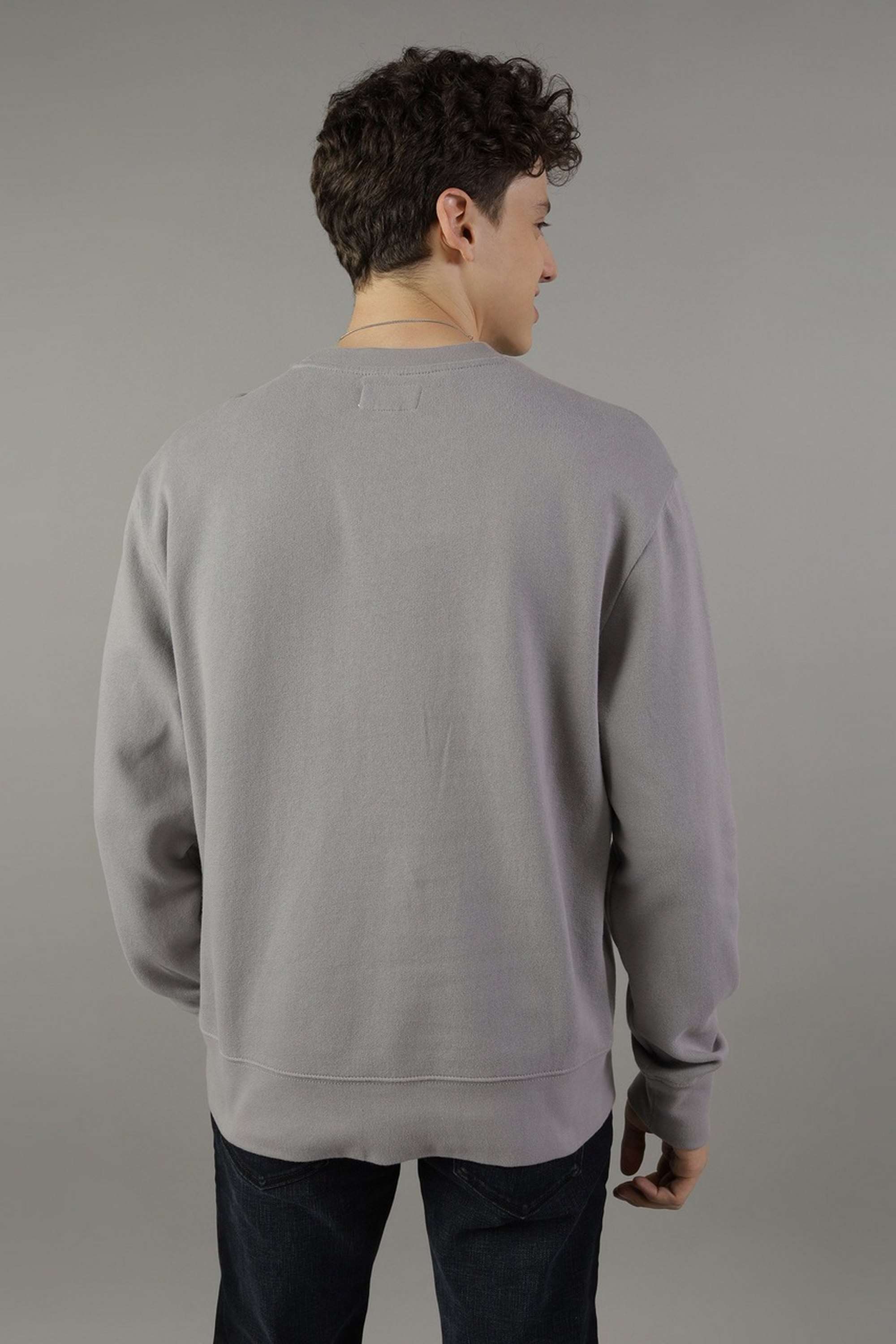 Solid-Blended-Fabric-Regular-Fit-Men-Sweatshirt