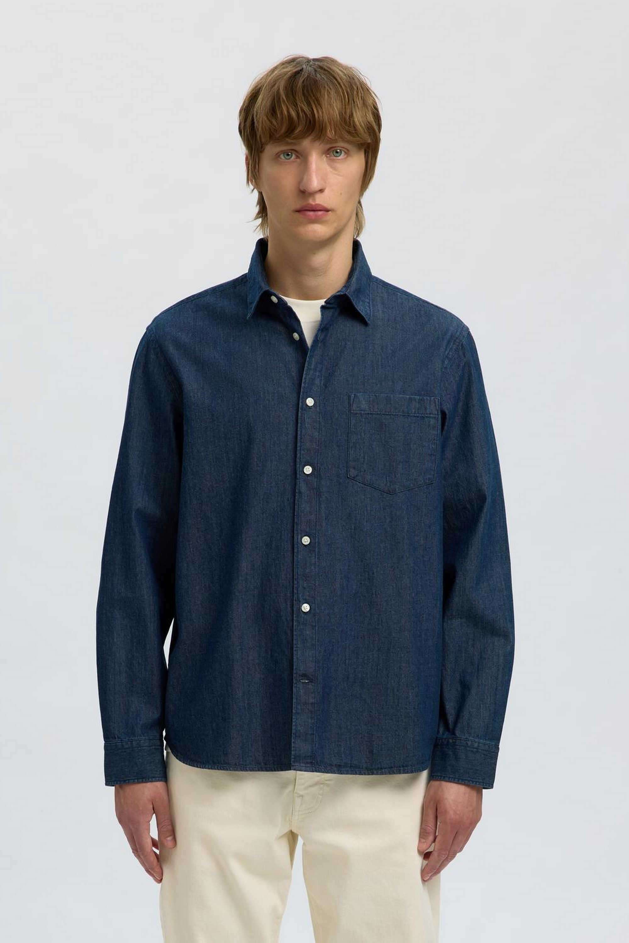 Solid-Cotton-Men-s-Casual-Wear-Shirt