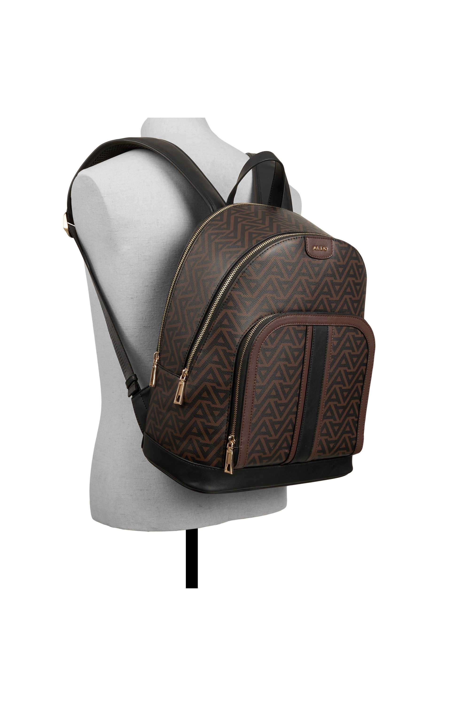 black backpack leather womens Steampunk Mini Leather Backpack: Black College Bag