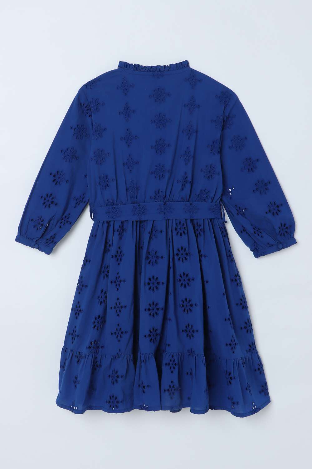 Schiffli-Cotton-Round-Neck-Girls-Casual-Wear-Dress