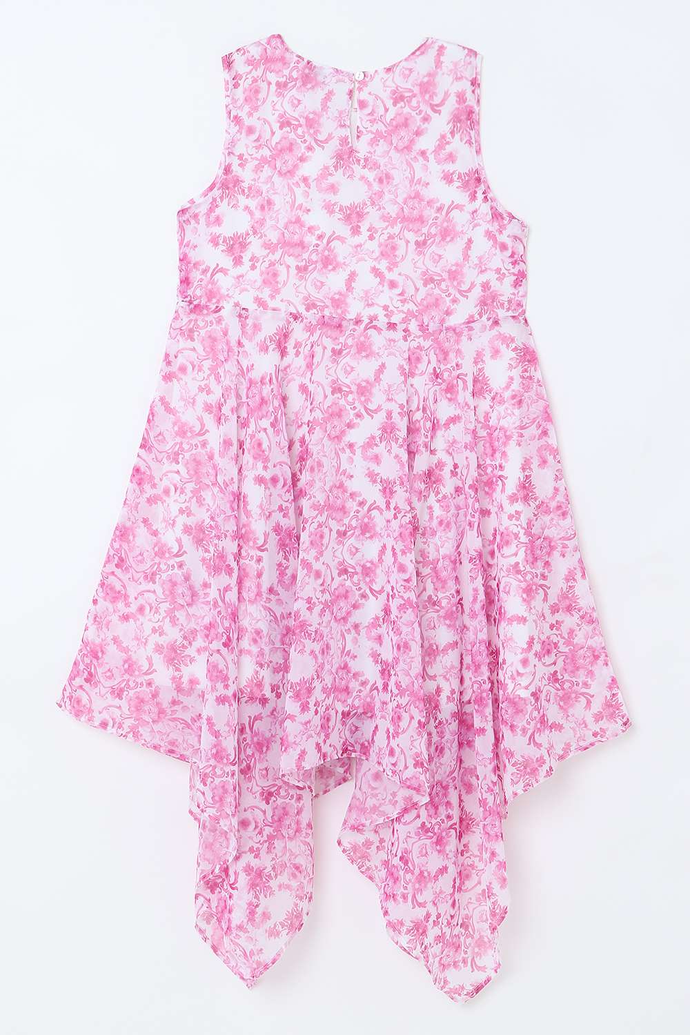 Printed-Polyester-Round-Neck-Girls-Casual-Wear-Dress