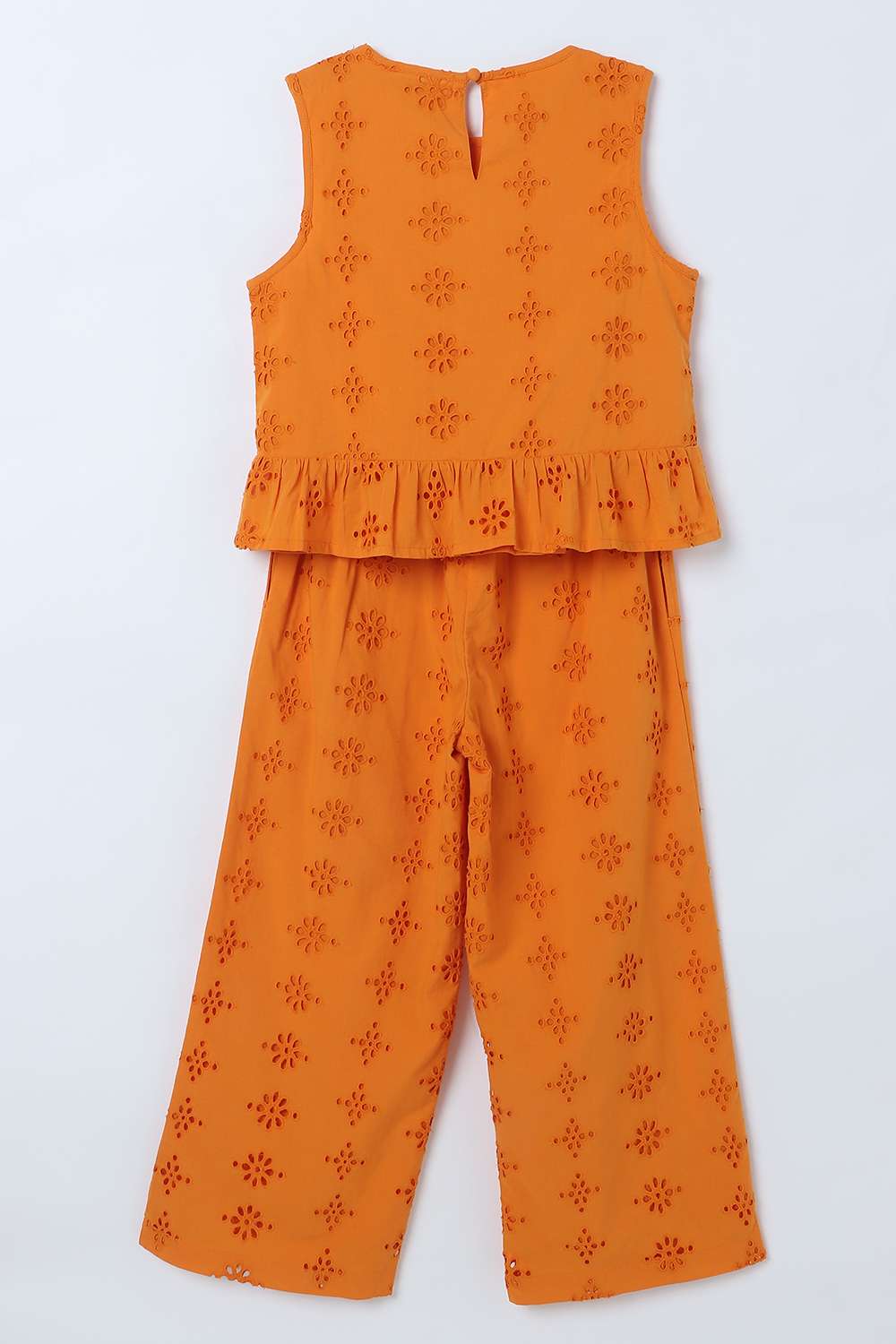 Schiffli-Cotton-Round-Neck-Girls-Casual-Wear-Clothing-Set