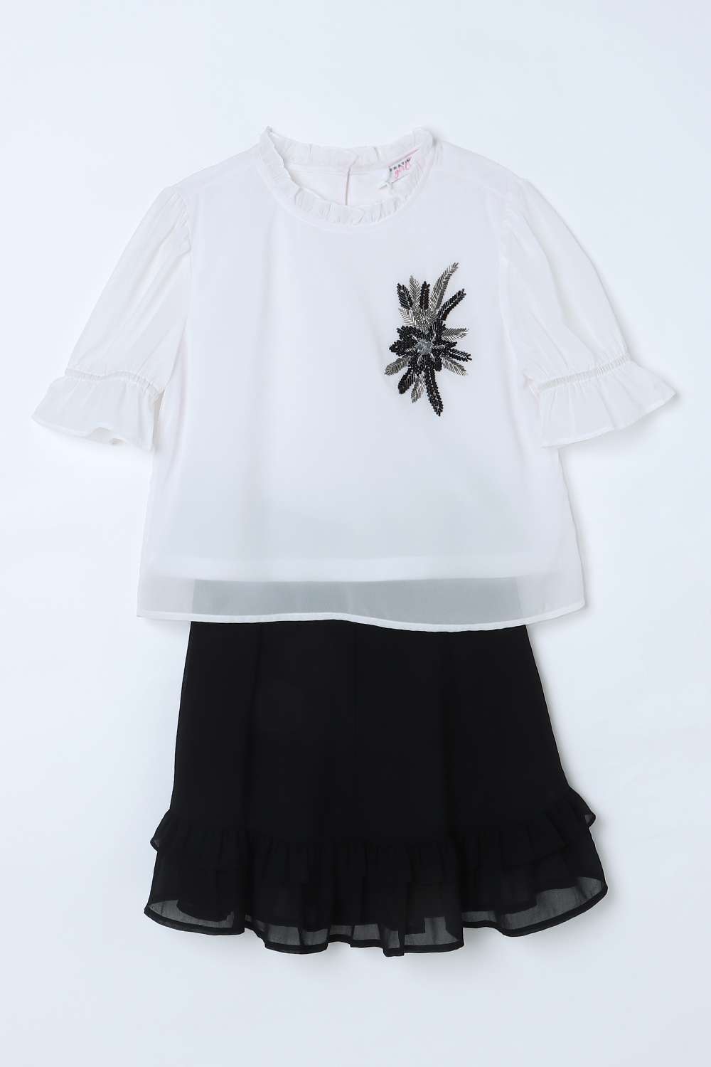 Solid-Polyester-Girls-Clothing-Set