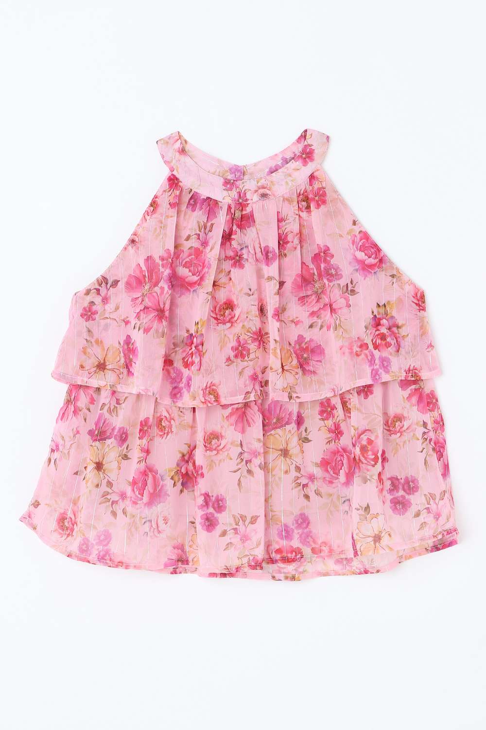 Printed-Polyester-Halter-Neck-Girls-Top