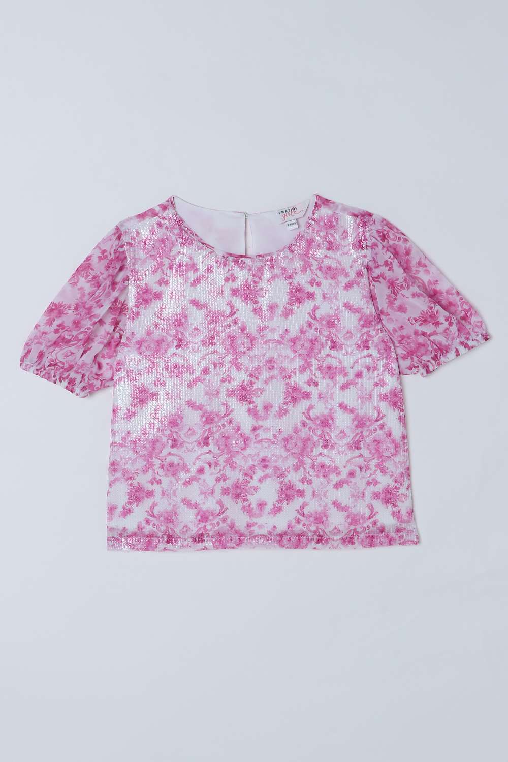 Printed-Polyester-Round-Neck-Girls-Top