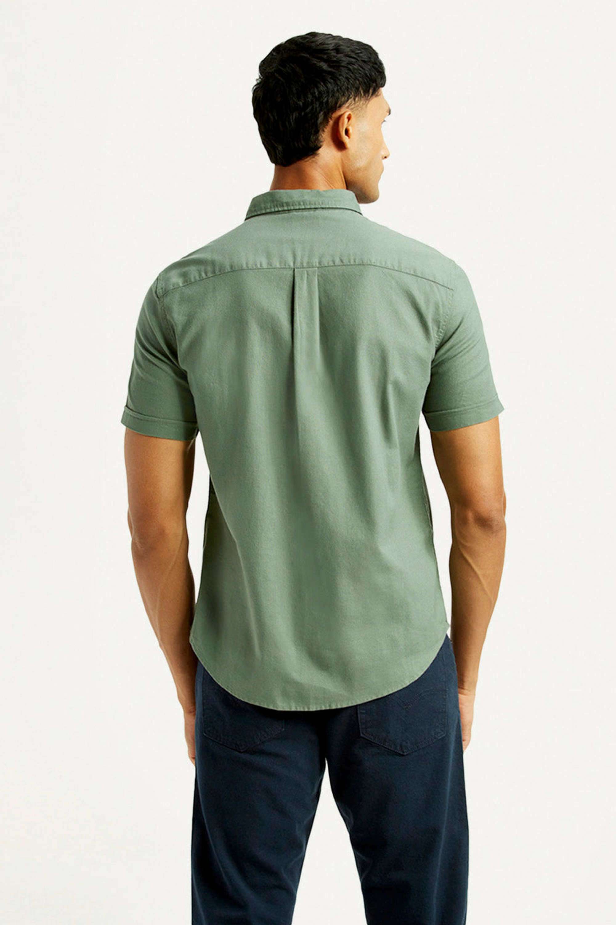 Solid-Cotton-Slim-Fit-Men-s-Casual-Shirts