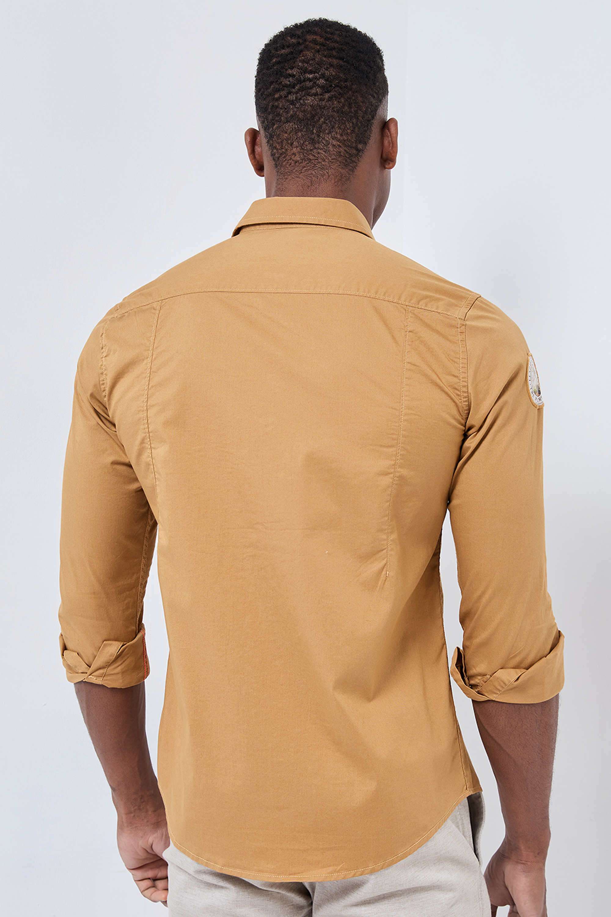 Solid-Cotton-Blend-Regular-Fit-Men-s-Casual-Shirt