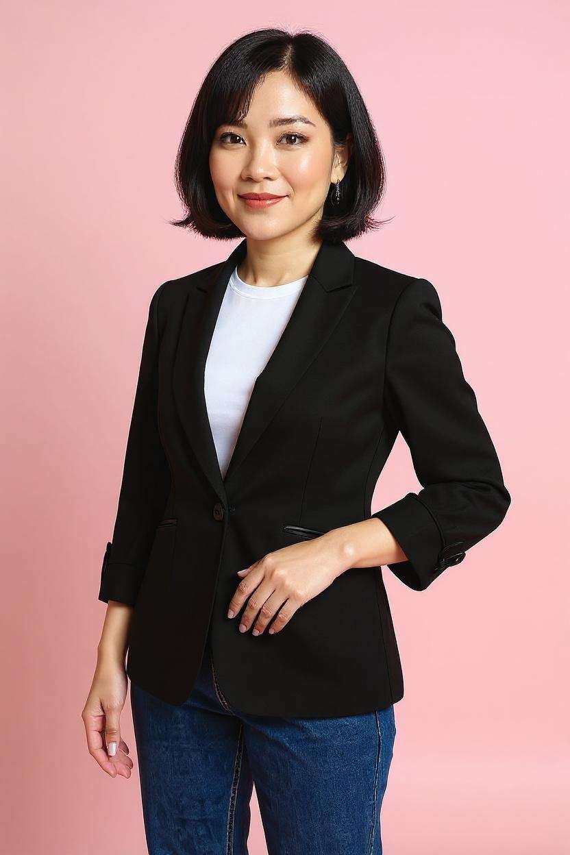 Solid-Round-Neck-Polyester-Women-Suit