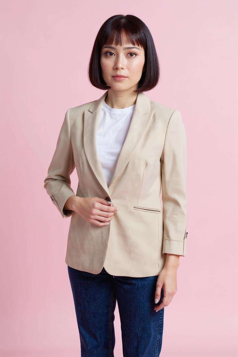 Solid-Polyester-Regular-Fit-Women-s-Formal-Blazer