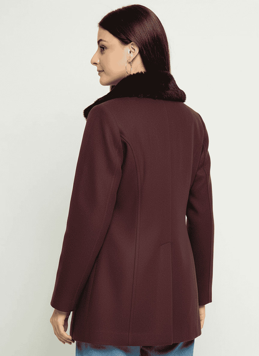 Solid-Blended-Fabric-Regular-Fit-Formal-Wear-Women-Coat