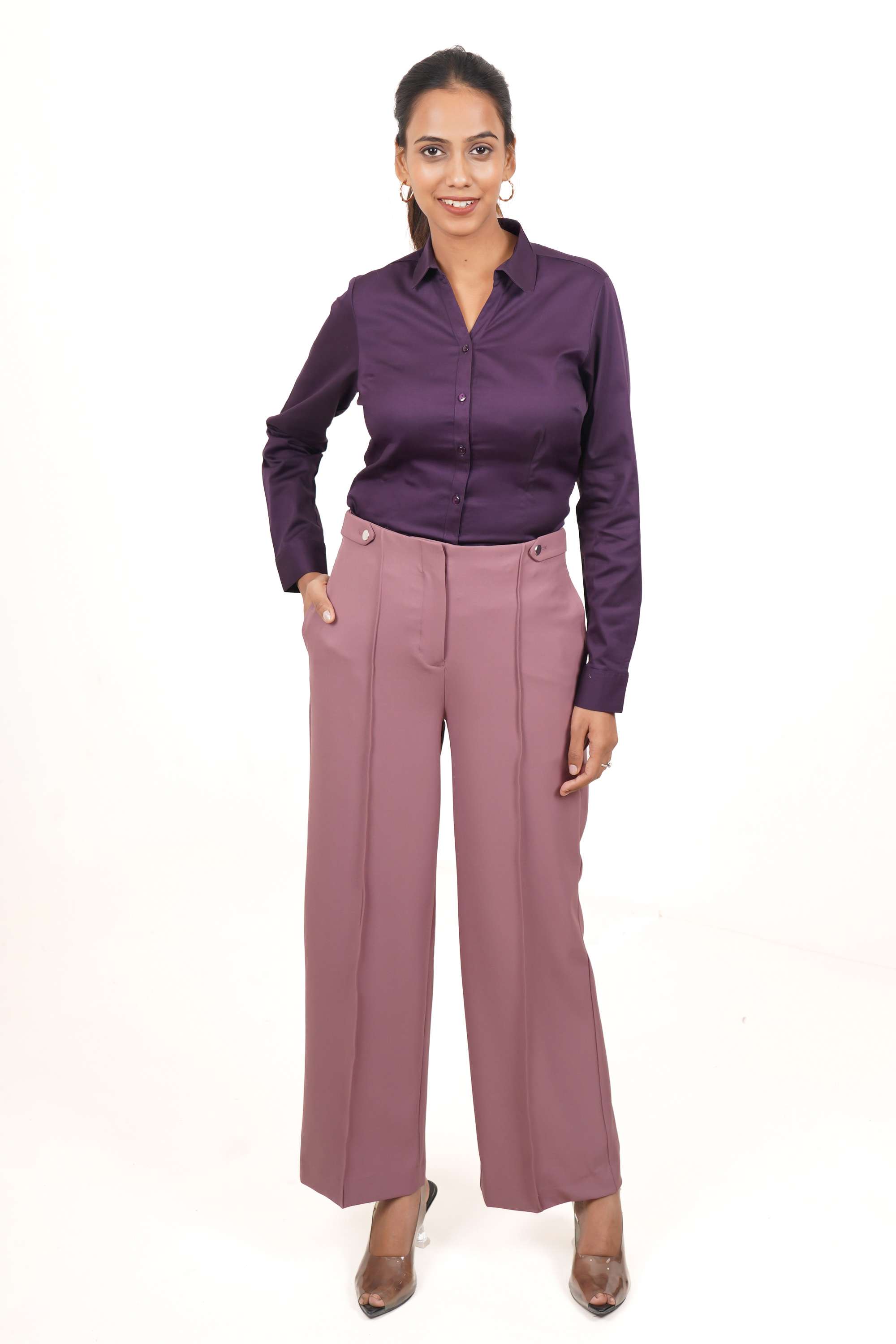 Solid-Satin-Women-s-Casual-Wear-Shirt