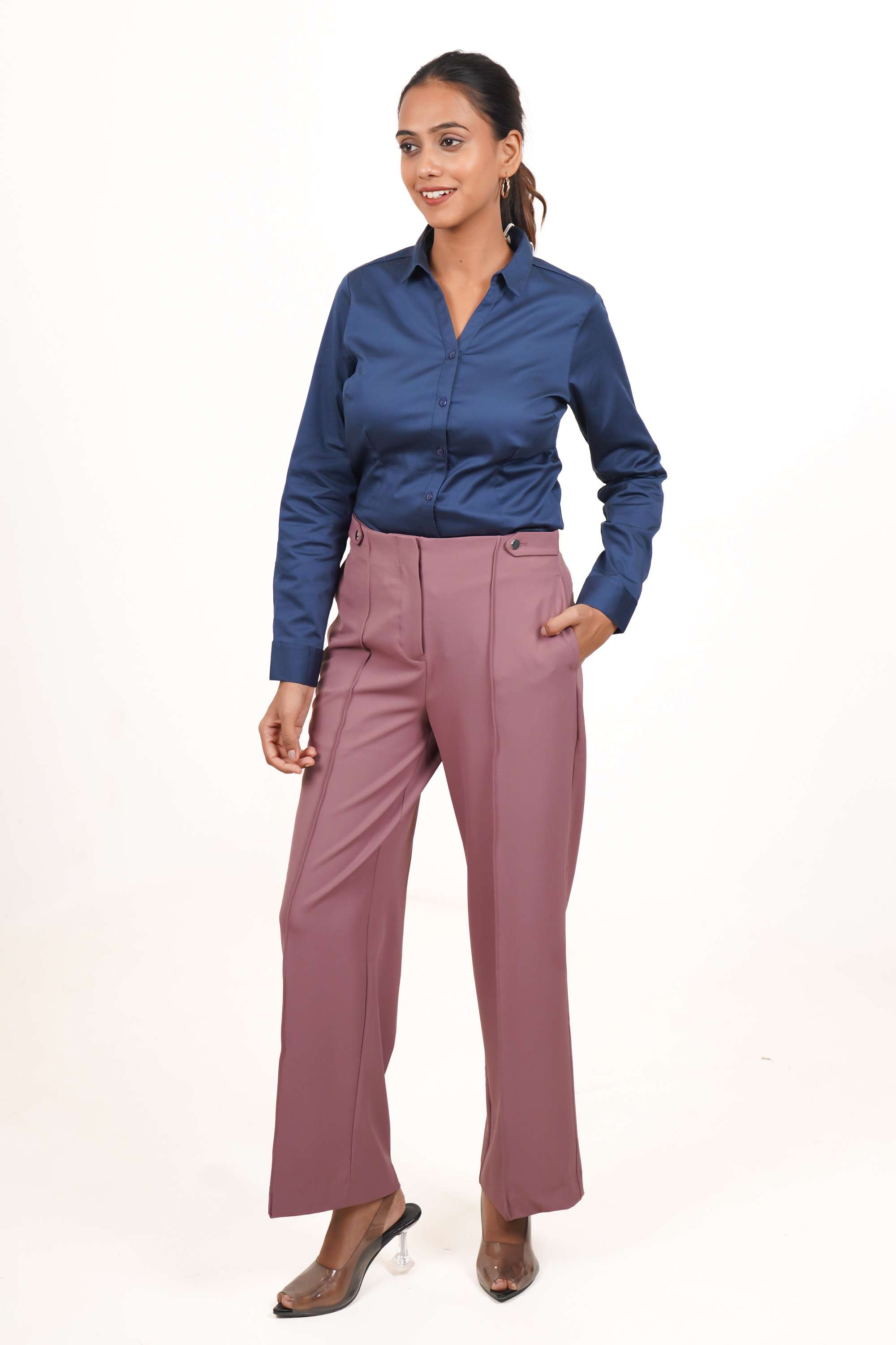 Solid-Satin-Women-s-Casual-Wear-Shirt