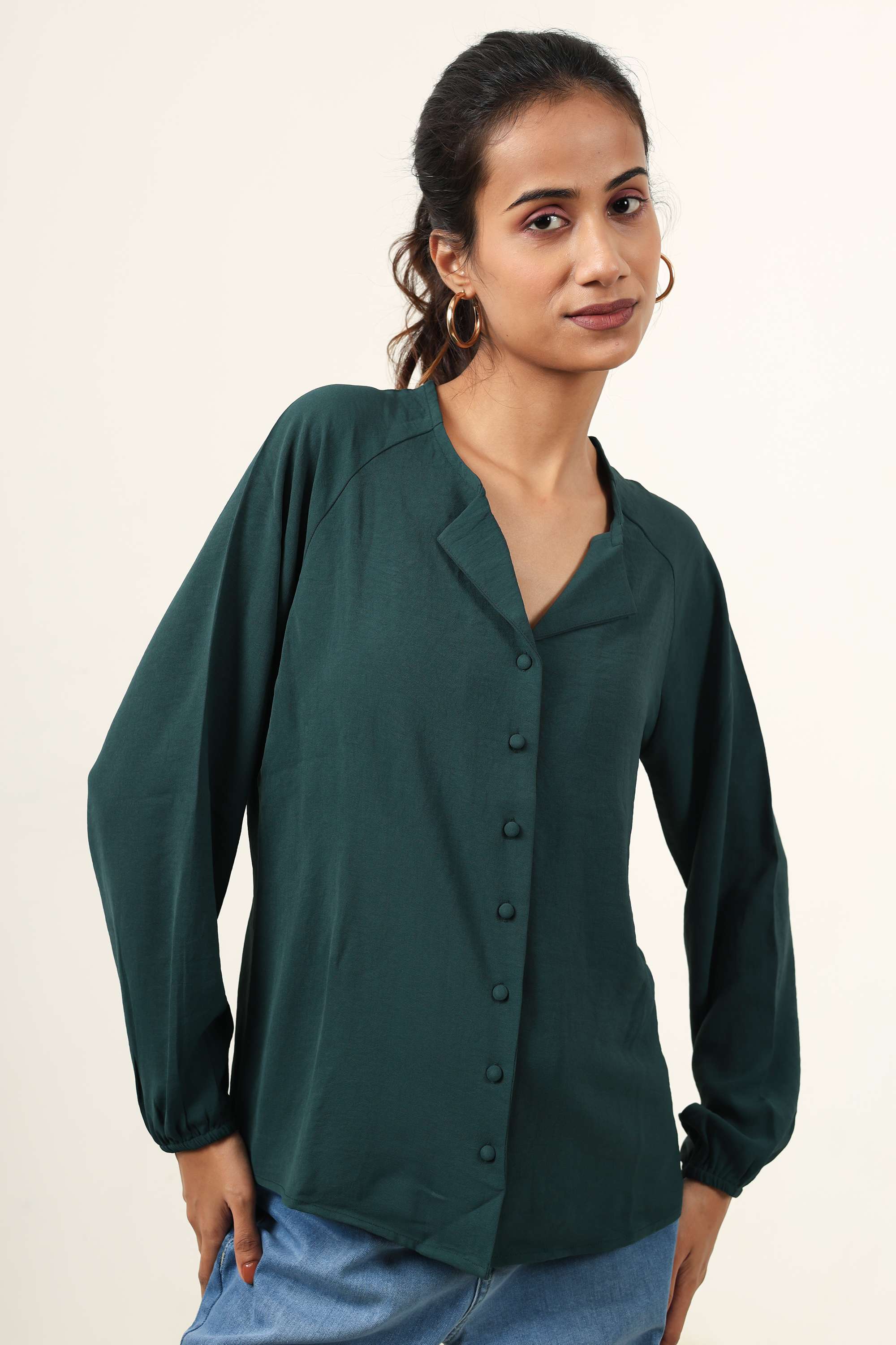 Blended-Fabric-Regular-Fit-Women-Shirt