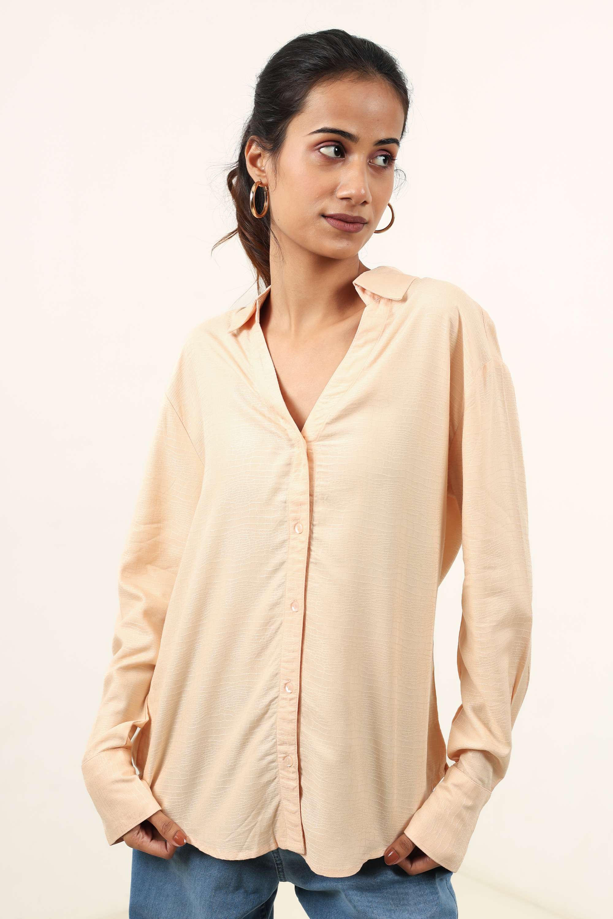 Blended-Fabric-Regular-Fit-Women-Shirt