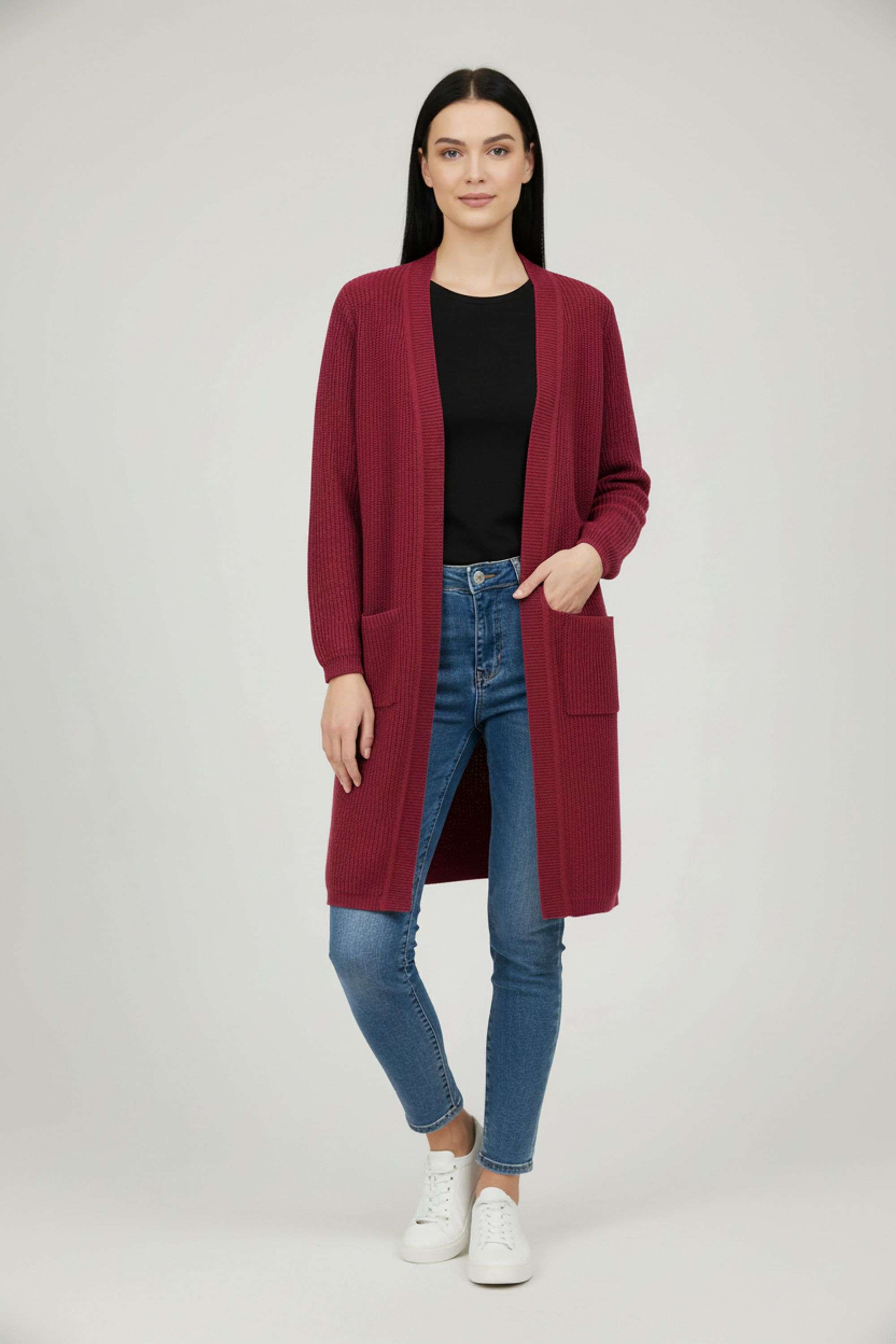 Solid-Blended-Fabric-Regular-Fit-Winter-Wear-Women-Sweater