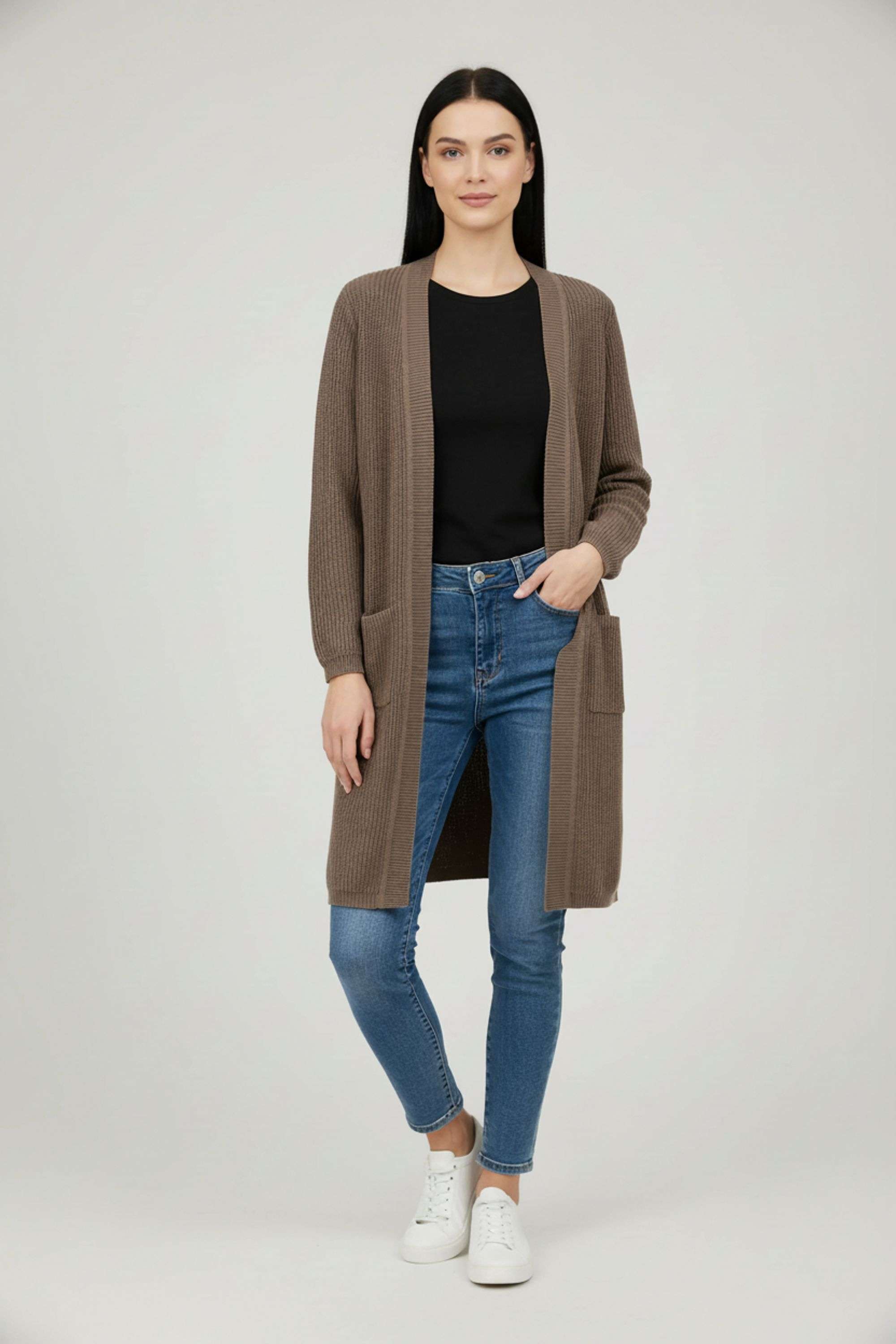 Solid-Blended-Fabric-Regular-Fit-Winter-Wear-Women-Sweater