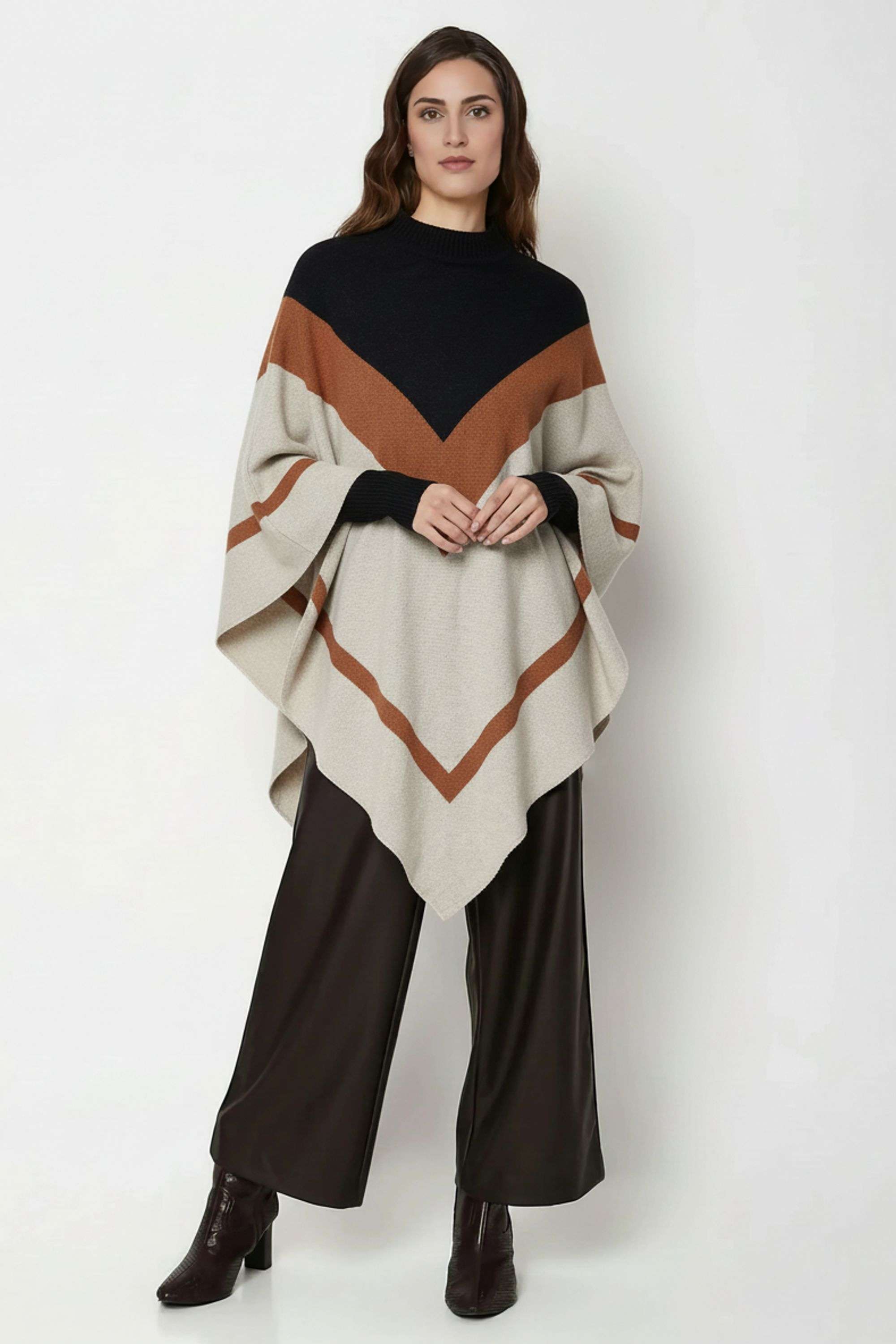 Solid-Blended-Fabric-Regular-Fit-Winter-Wear-Women-Sweater