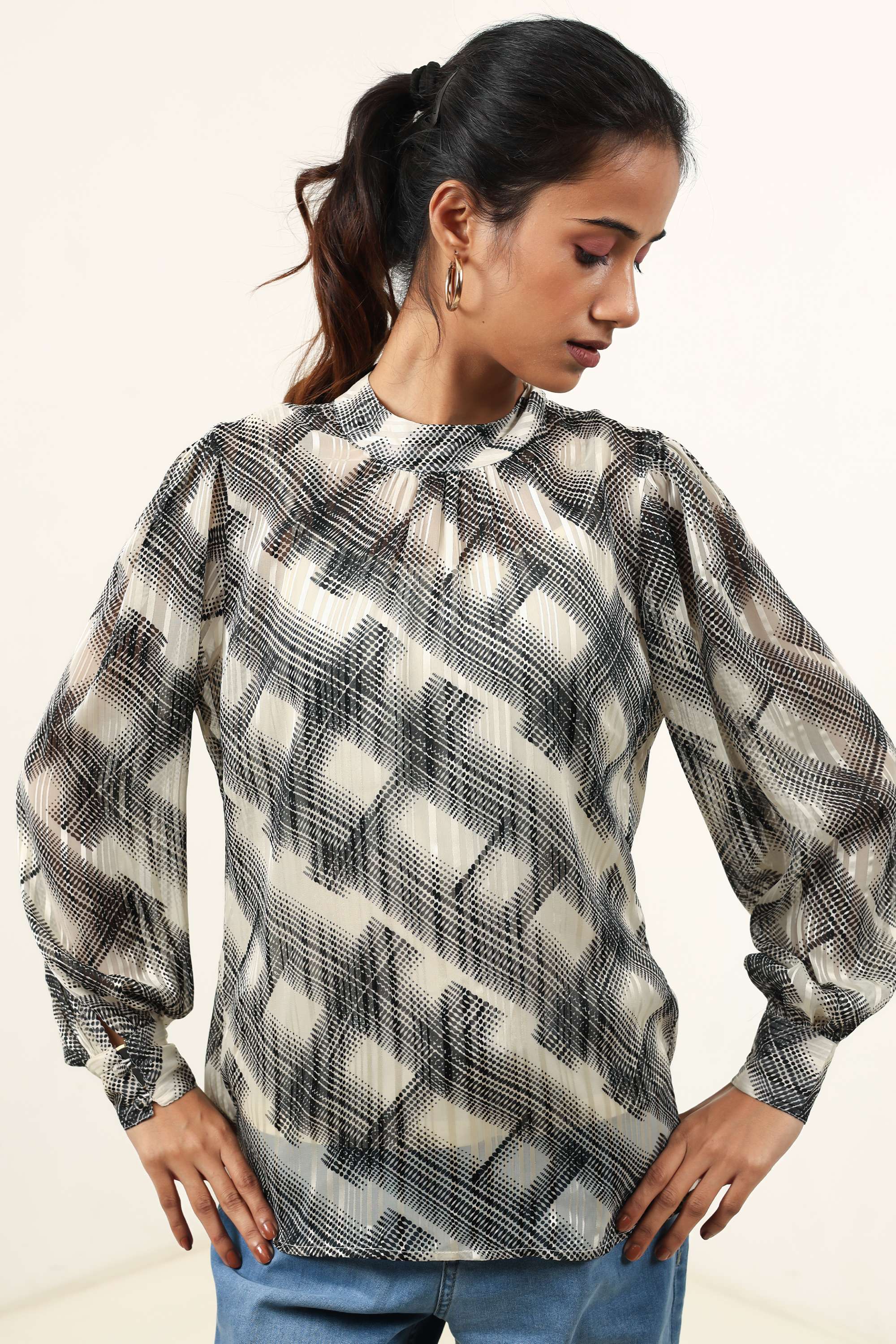 Blended-Fabric-Regular-Fit-Women-Top