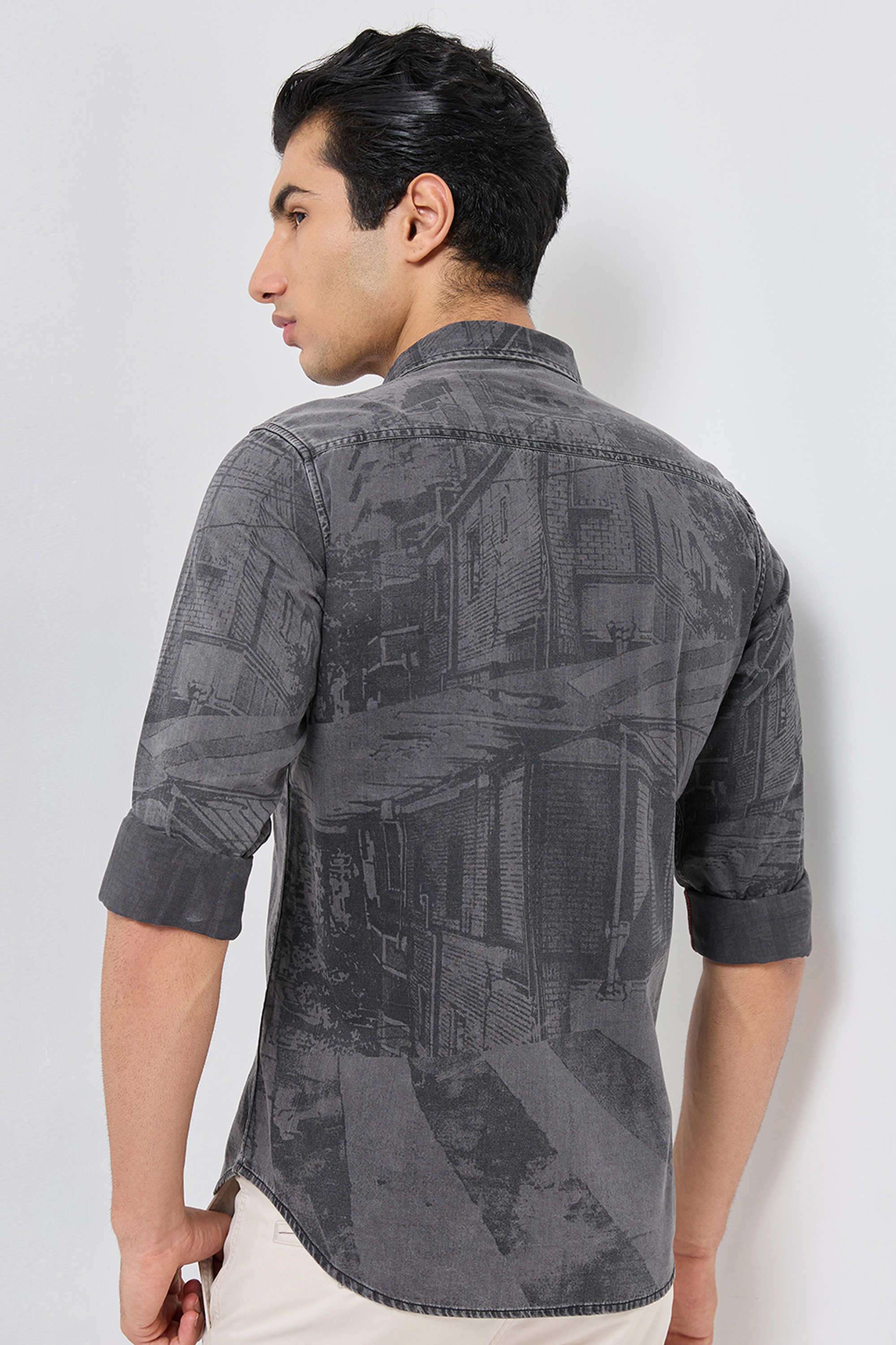 Solid-Cotton-Regular-Fit-Men-s-Casual-Shirt