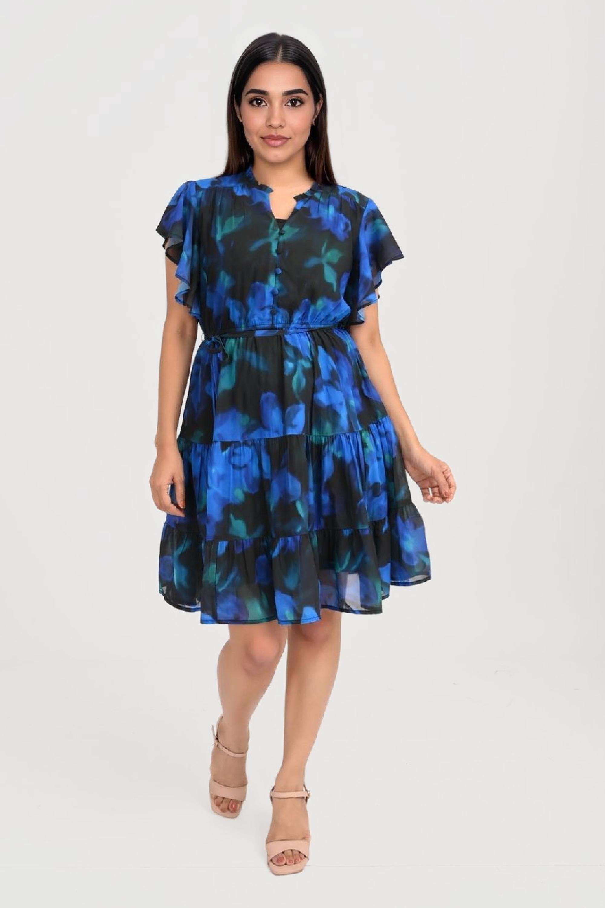 Printed-Georgette-Relaxed-Fit-Women-s-Knee-Length-Dress