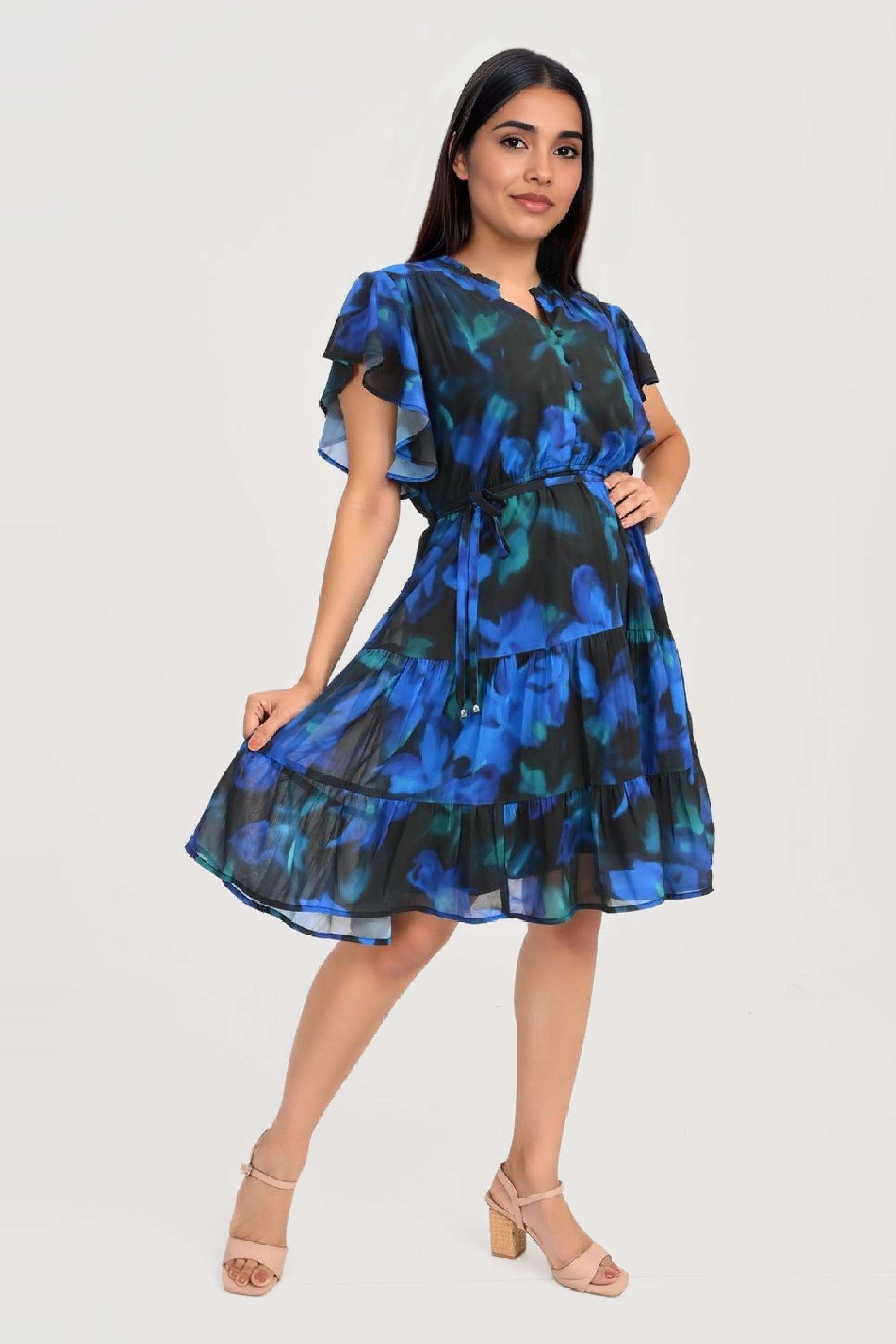 Printed-Georgette-Relaxed-Fit-Women-s-Knee-Length-Dress