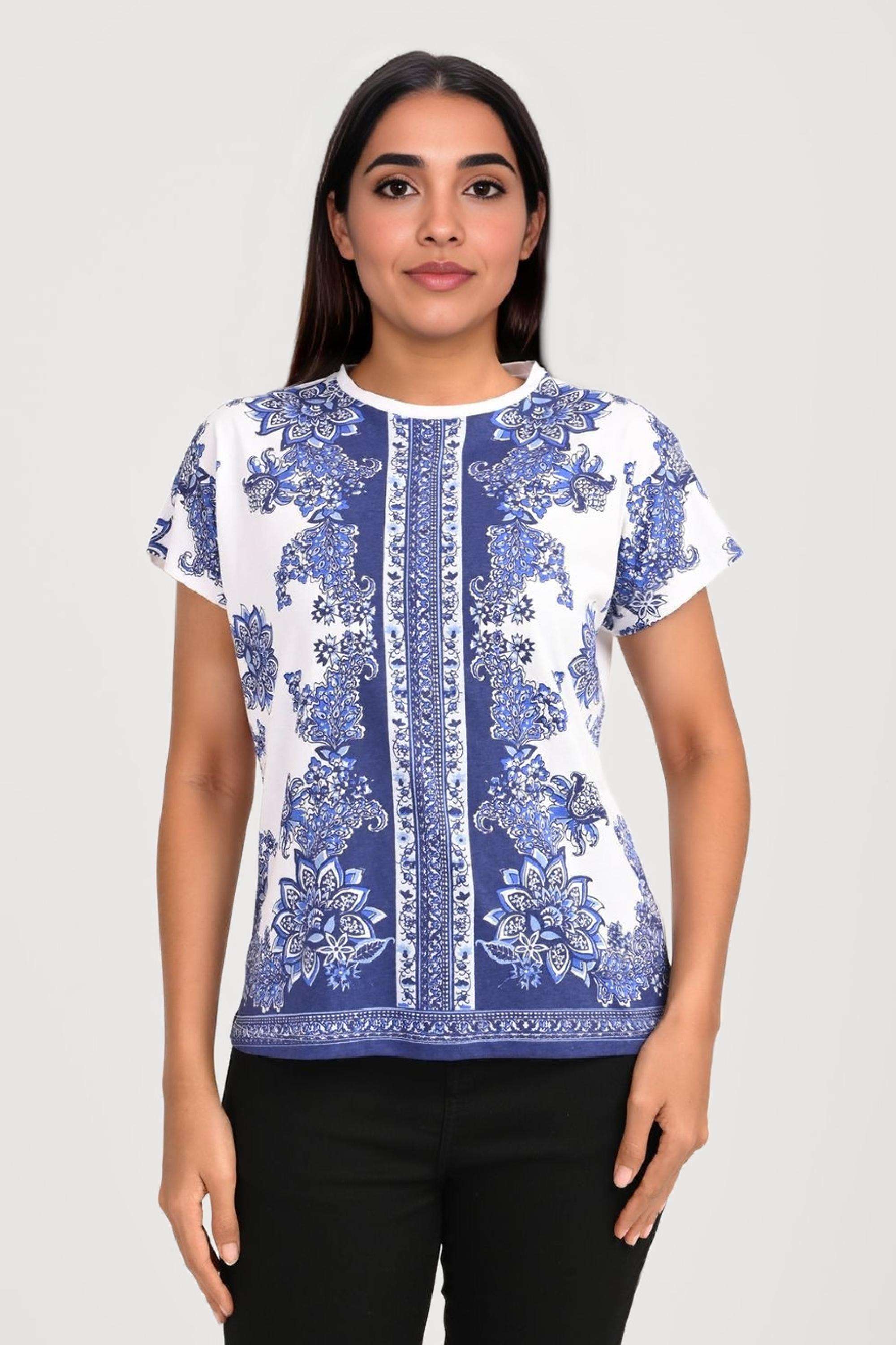 Printed-Jersey-Round-Neck-Women-s-T-Shirt