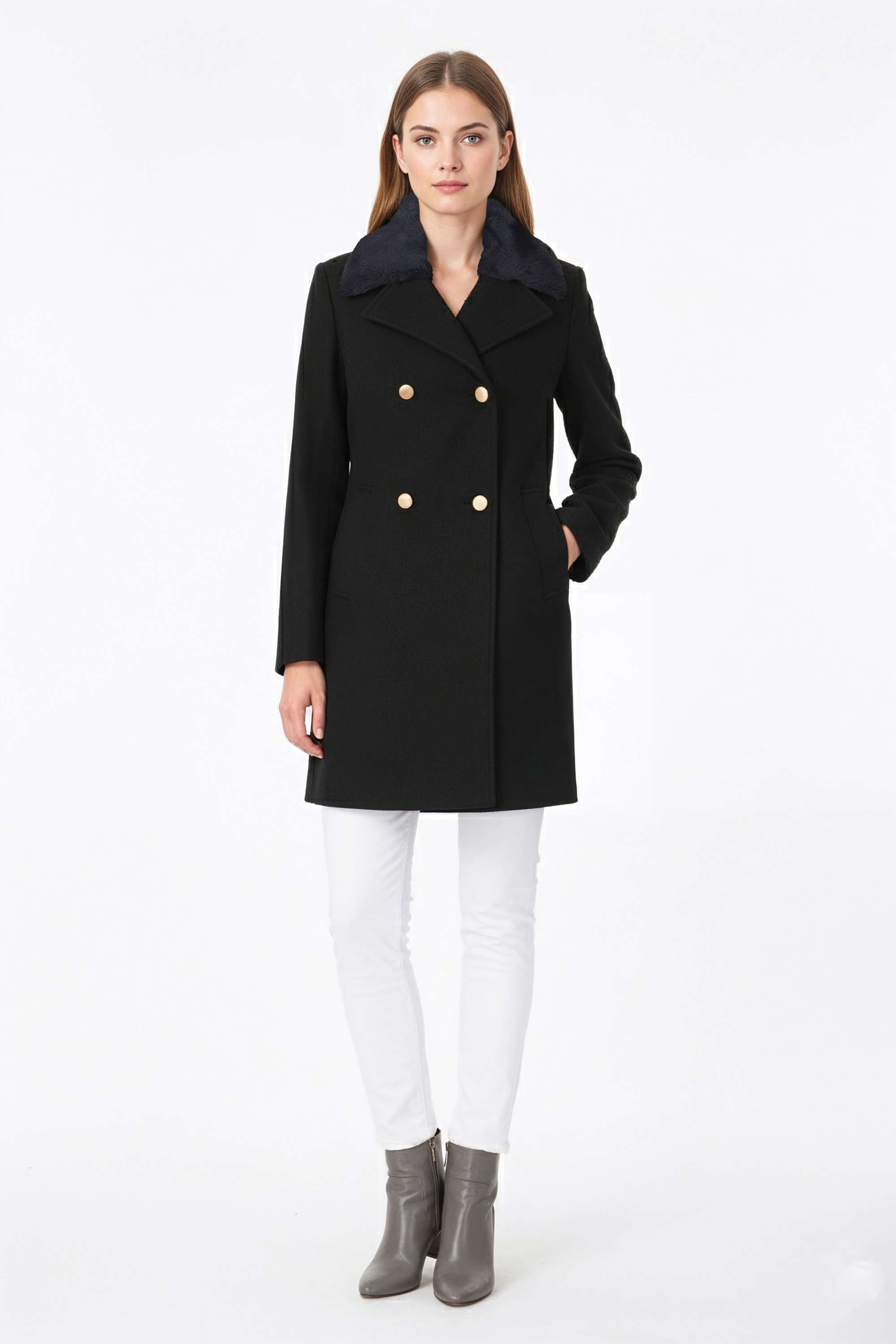 fratini Solid Collared Women's Casual Wear Coat-picture-36