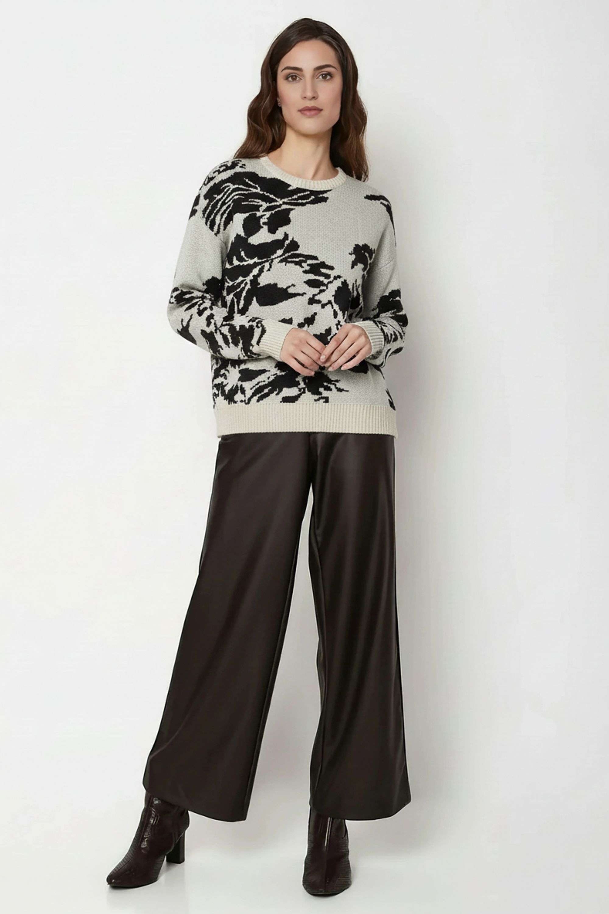 Acrylic-Blend-Jacquard-Sweater
