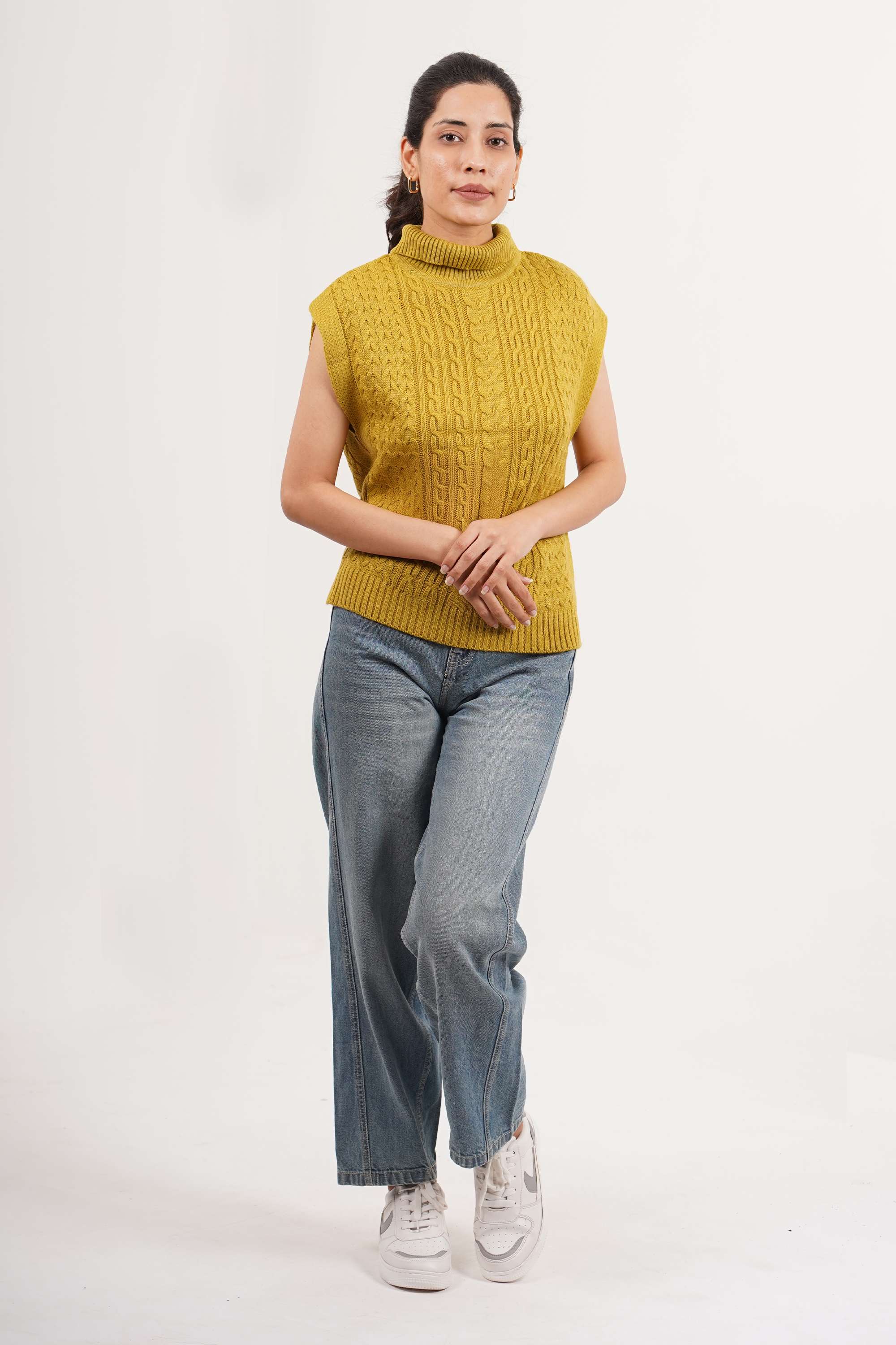 Solid-Round-Neck-Acrylic-Women-s-Casual-Wear-Sweater