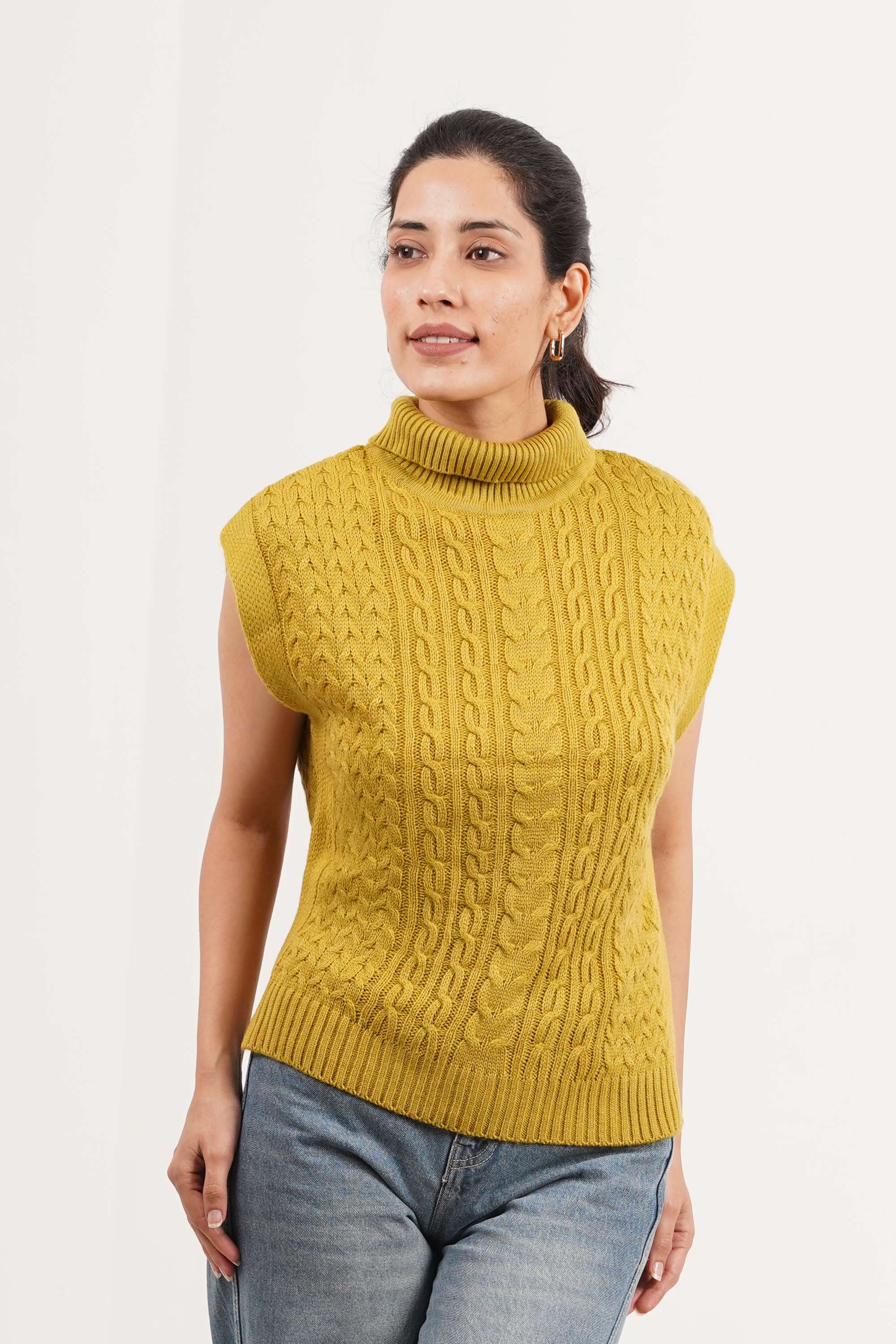 Solid-Round-Neck-Acrylic-Women-s-Casual-Wear-Sweater