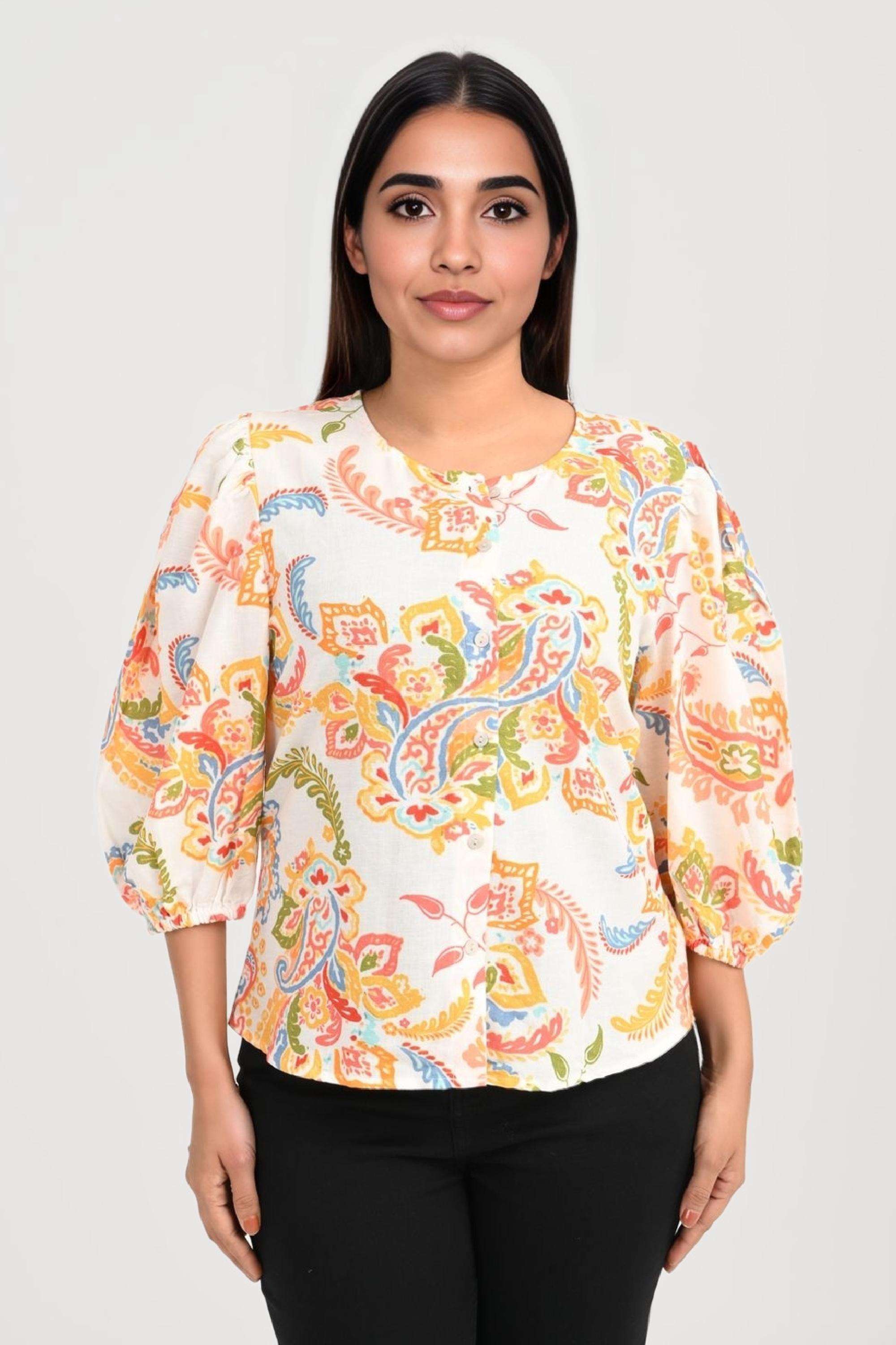 Blended-Fabric-Regular-Fit-Women-Top