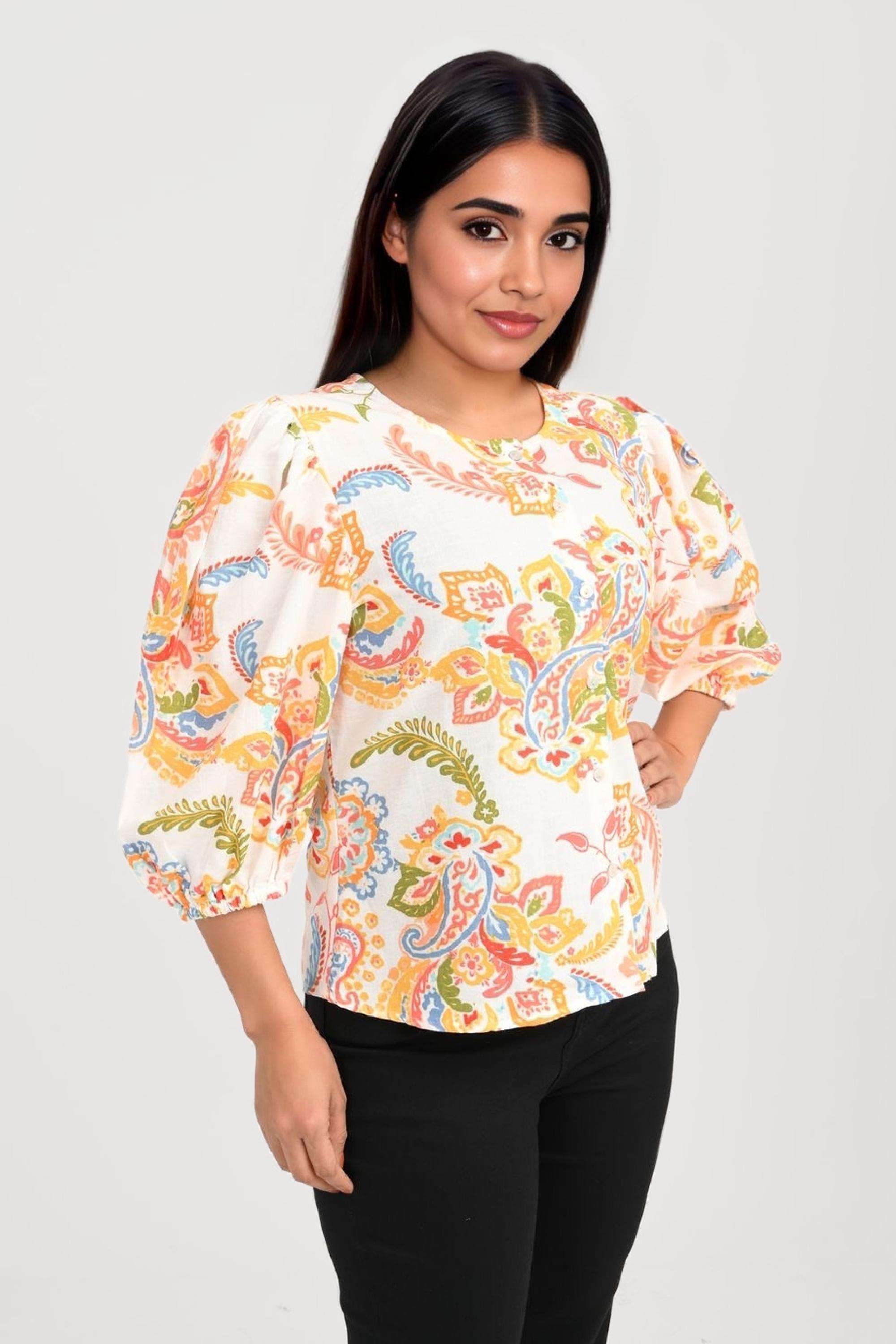 Blended-Fabric-Regular-Fit-Women-Top