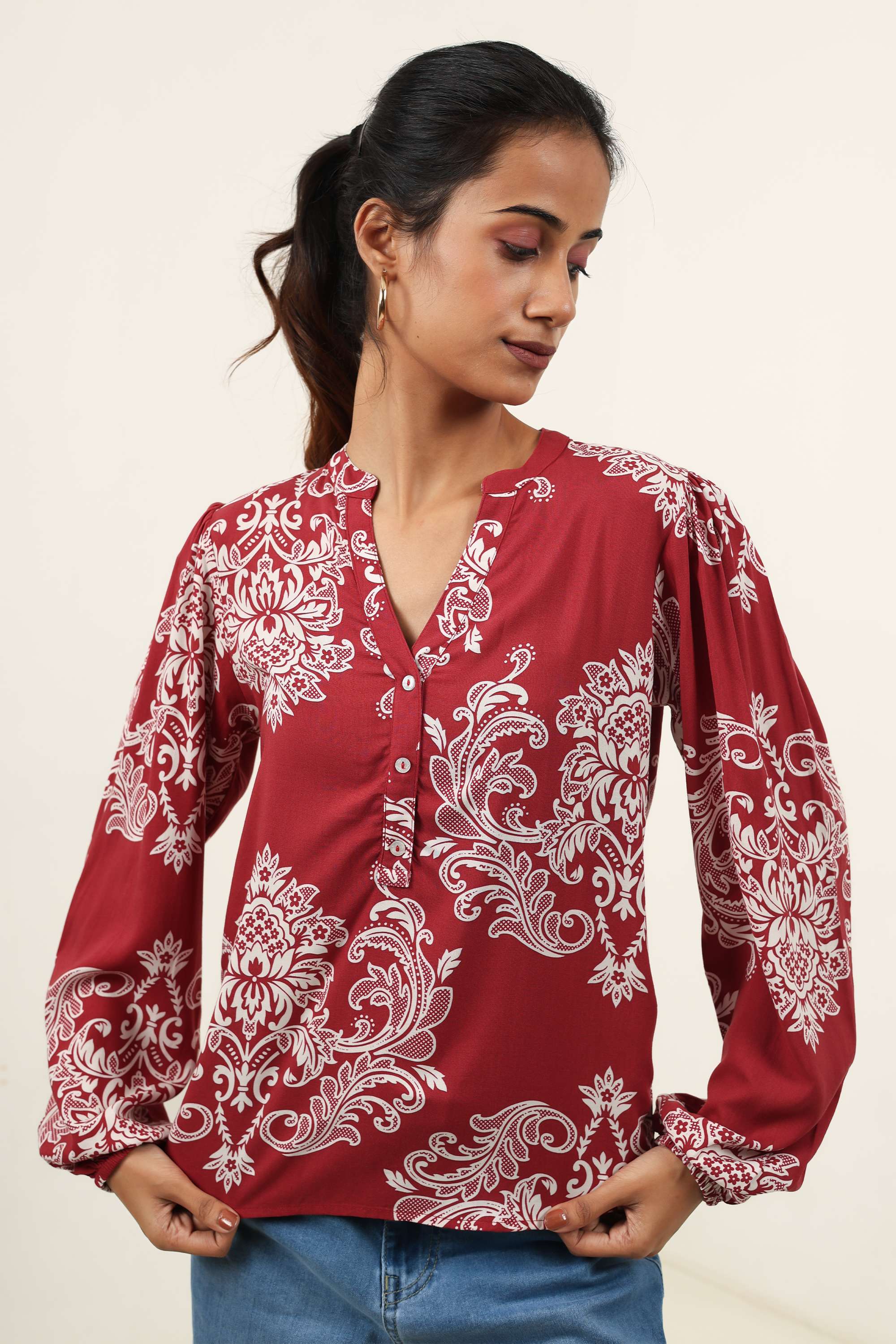Blended-Fabric-Regular-Fit-Women-Top