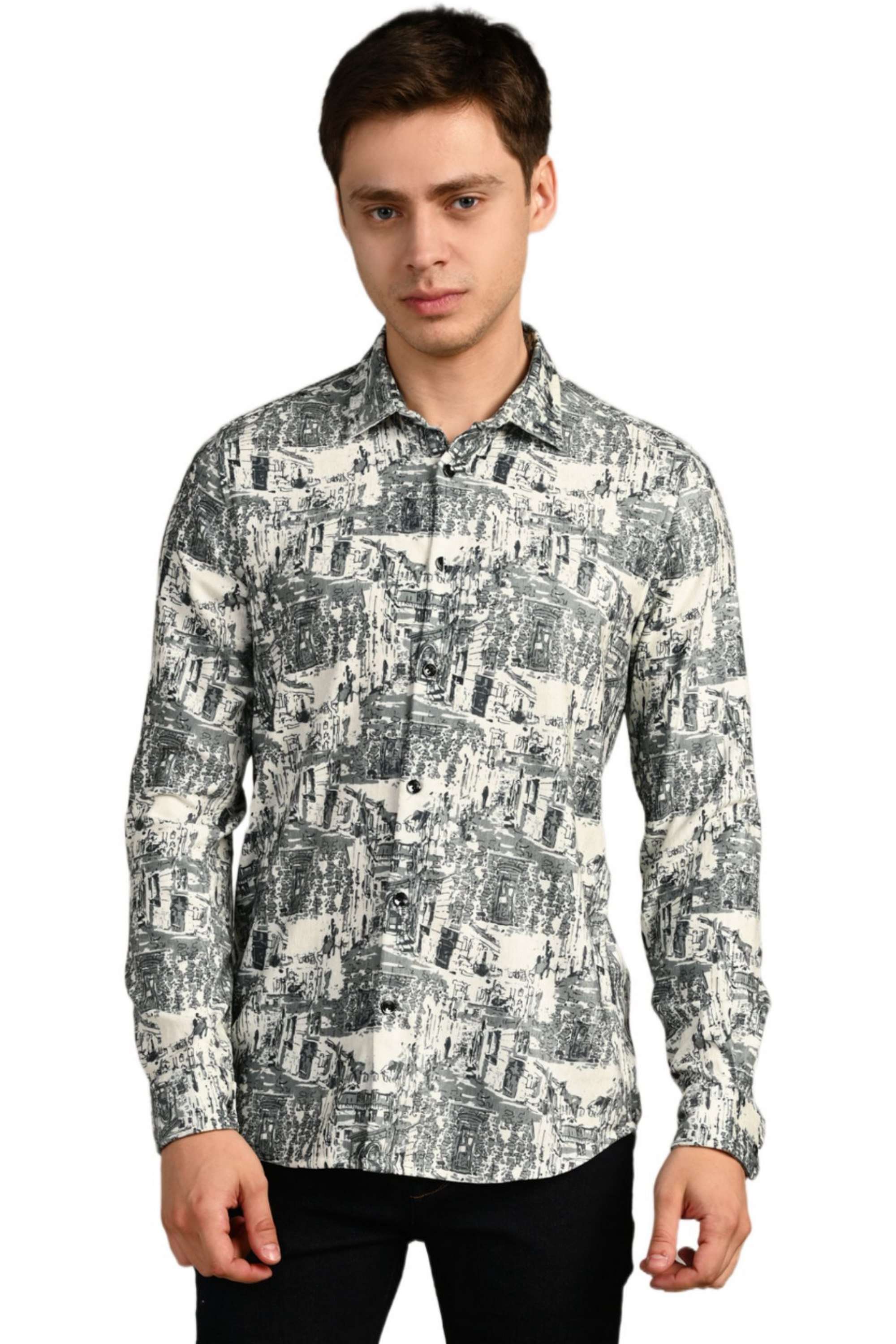 Printed-Polyester-Regular-Fit-Men-s-Casual-Shirt