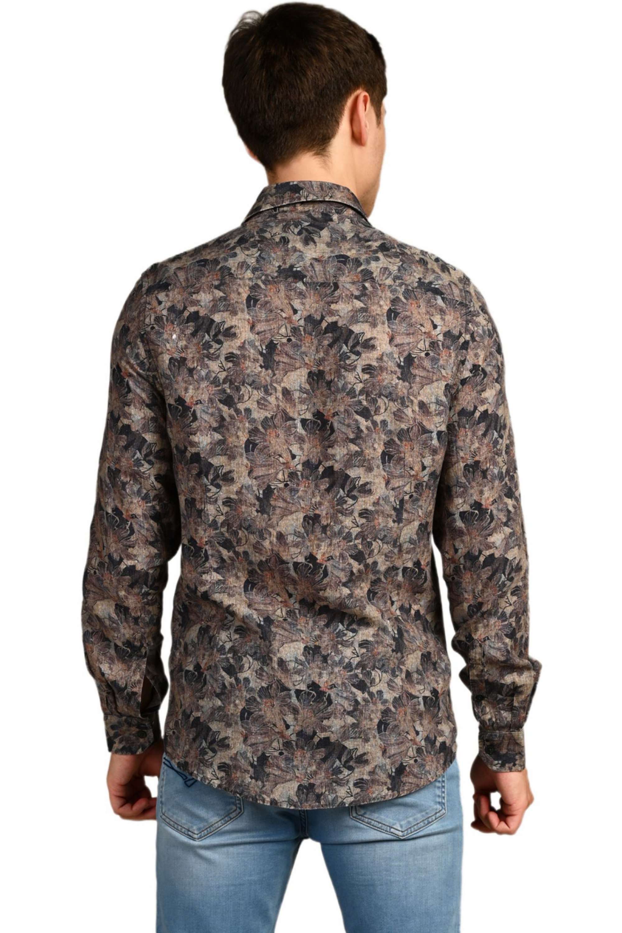 Printed-Blended-Fabric-Straight-Fit-Men-Casual-Wear-Shirt