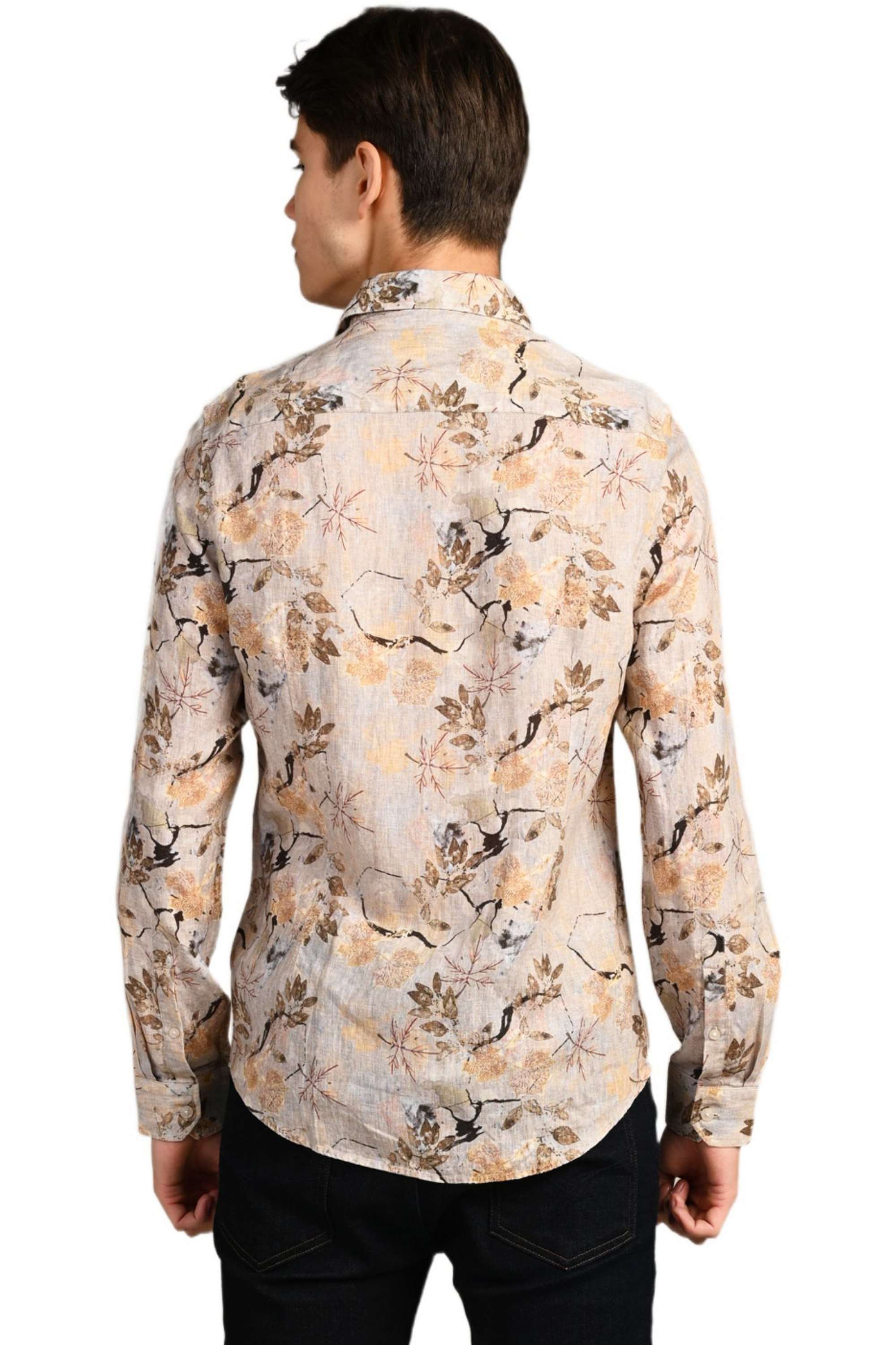 Printed-Linen-Blend-Regular-Fit-Men-Casual-Wear-Shirt