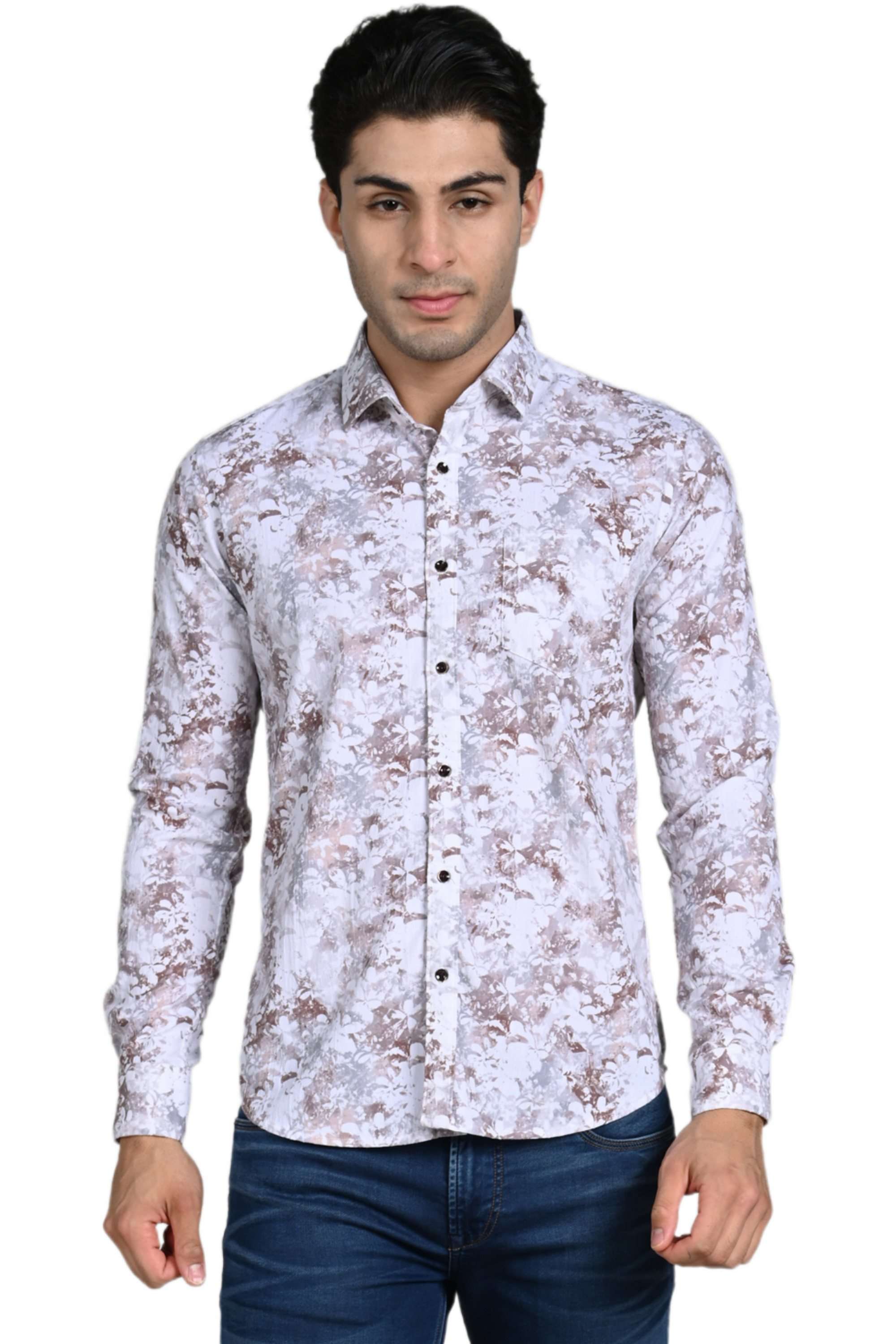 Printed-Blended-Fabric-Regular-Fit-Men-Casual-Wear-Shirt