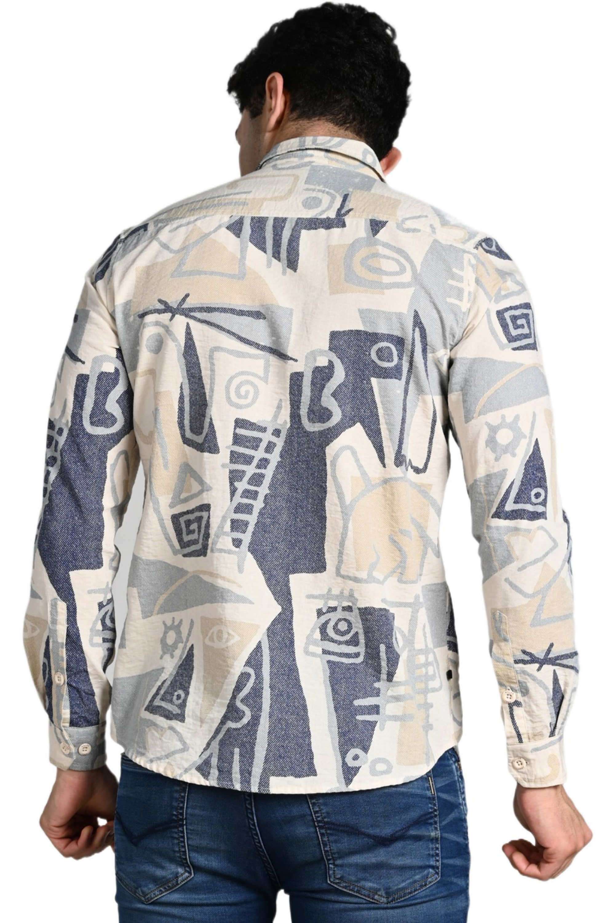 Printed-Polyester-Straight-Fit-Men-s-Casual-Shirt