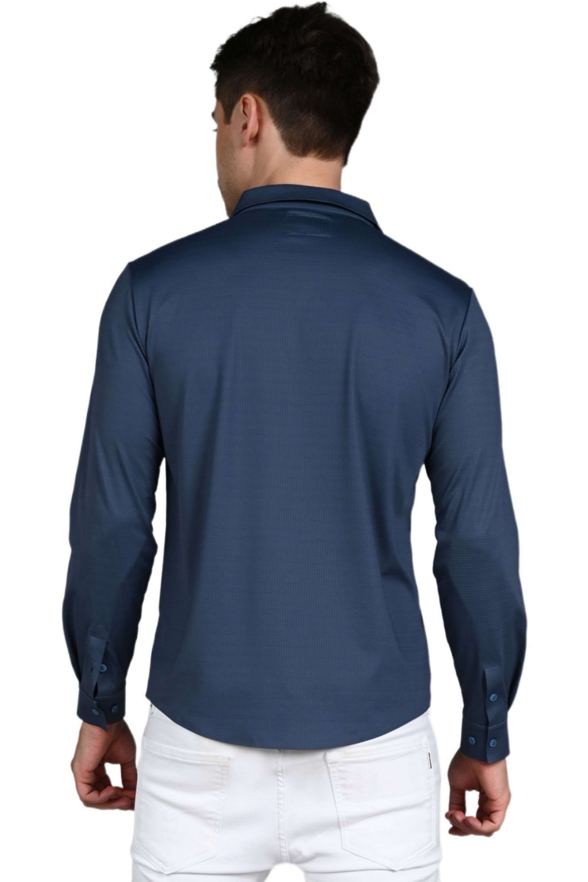 Solid-Blended-Fabric-Slim-Fit-Men-Casual-Wear-Shirt