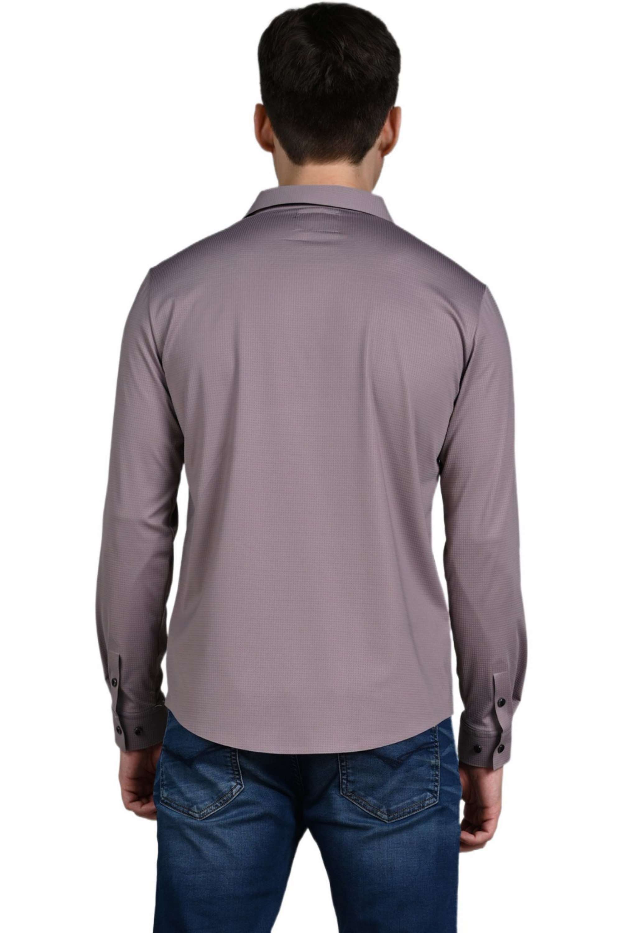 Solid-Blended-Fabric-Slim-Fit-Men-Casual-Wear-Shirt
