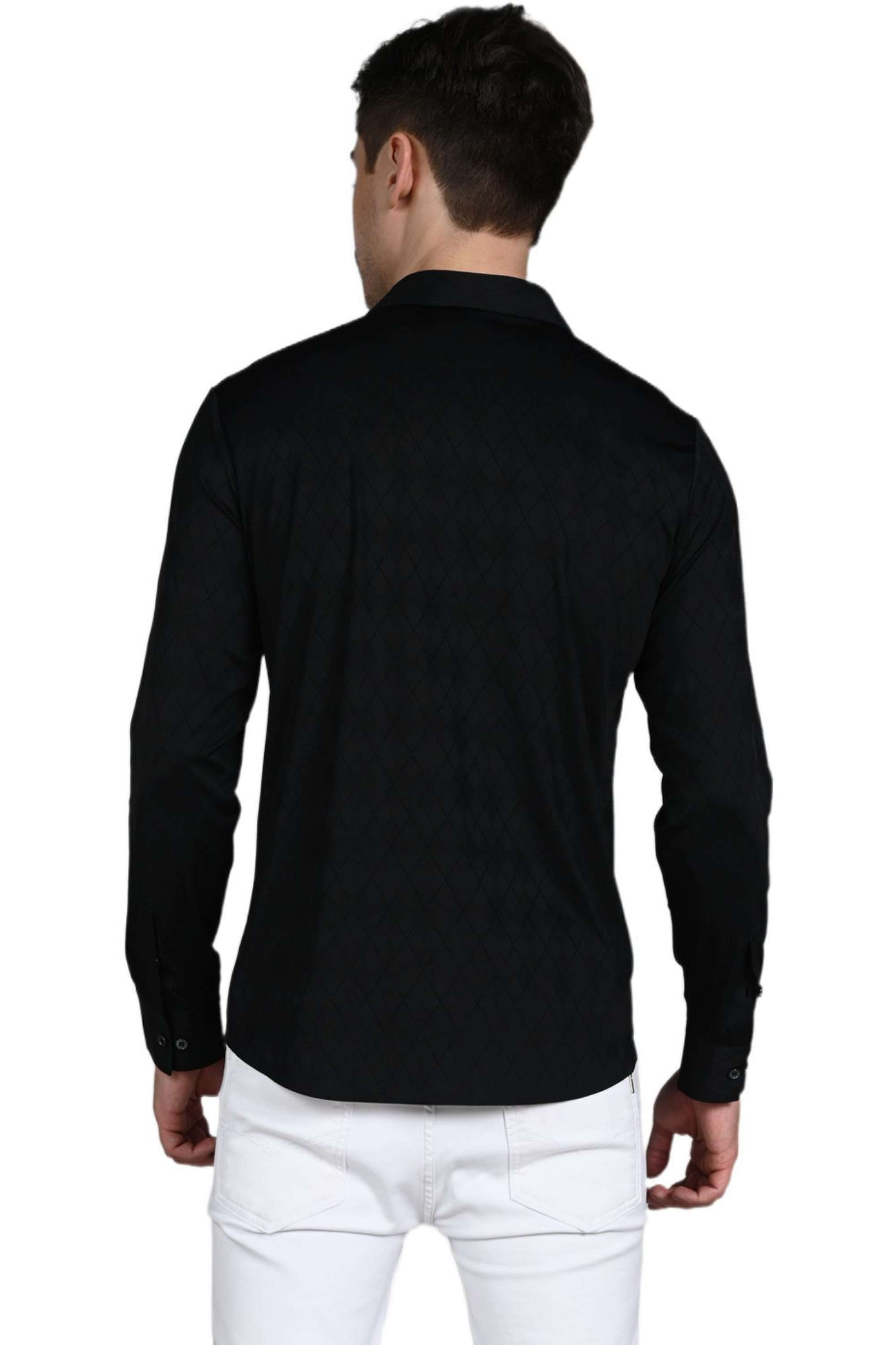 Solid-Blended-Fabric-Slim-Fit-Men-Casual-Wear-Shirt