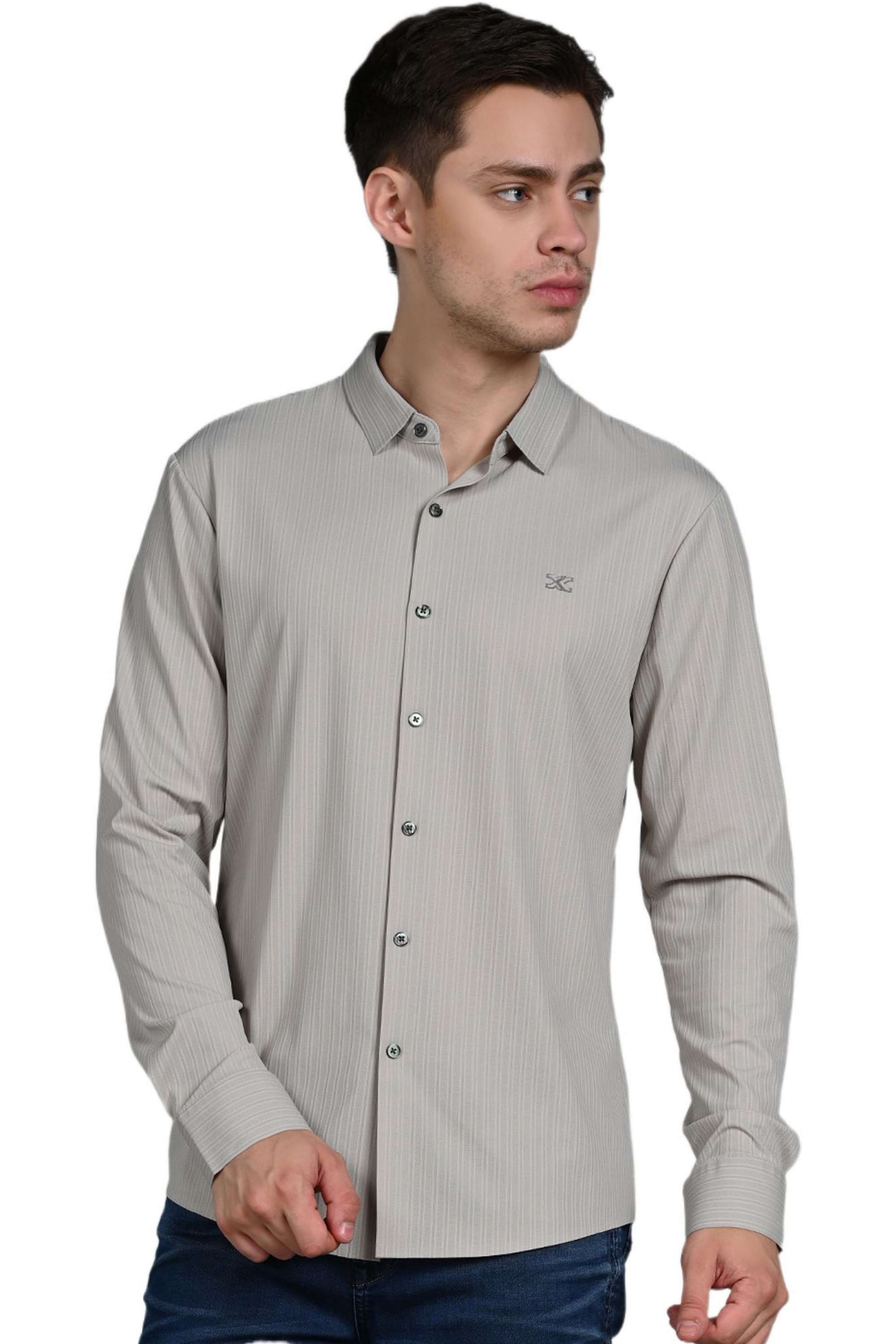 Solid-Blended-Fabric-Regular-Fit-Men-Casual-Wear-Shirt