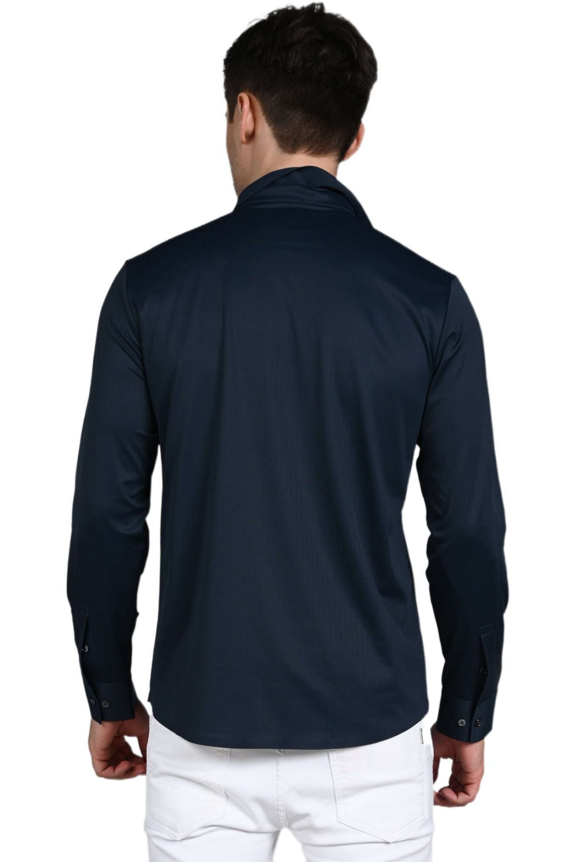 Solid-Blended-Fabric-Slim-Fit-Men-Casual-Wear-Shirt