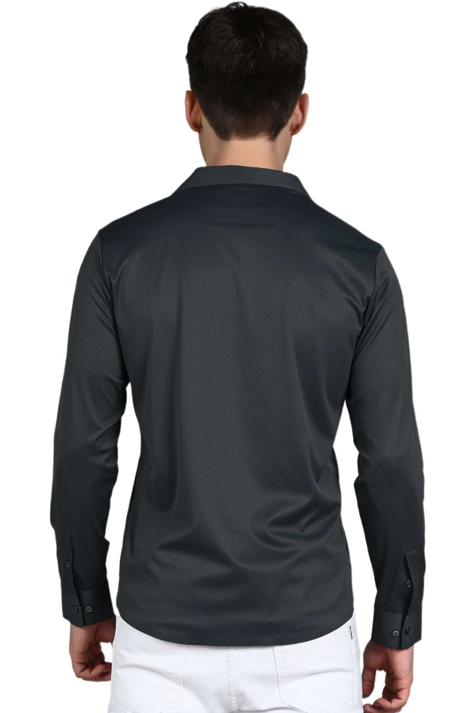 Solid-Blended-Fabric-Slim-Fit-Men-Casual-Wear-Shirt