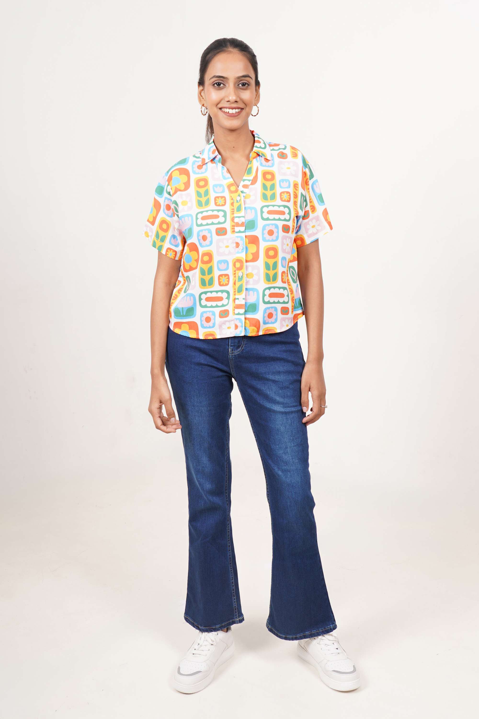 Solid-Blended-Regular-Fit-Women-s-Shirt