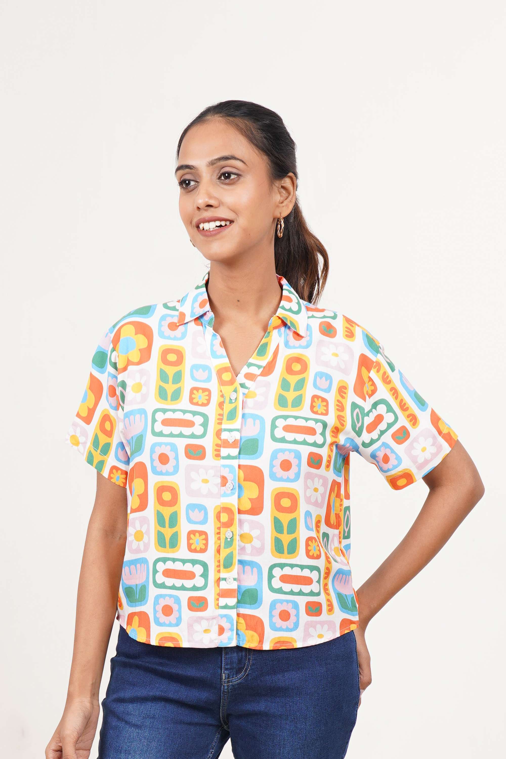Solid-Blended-Regular-Fit-Women-s-Shirt
